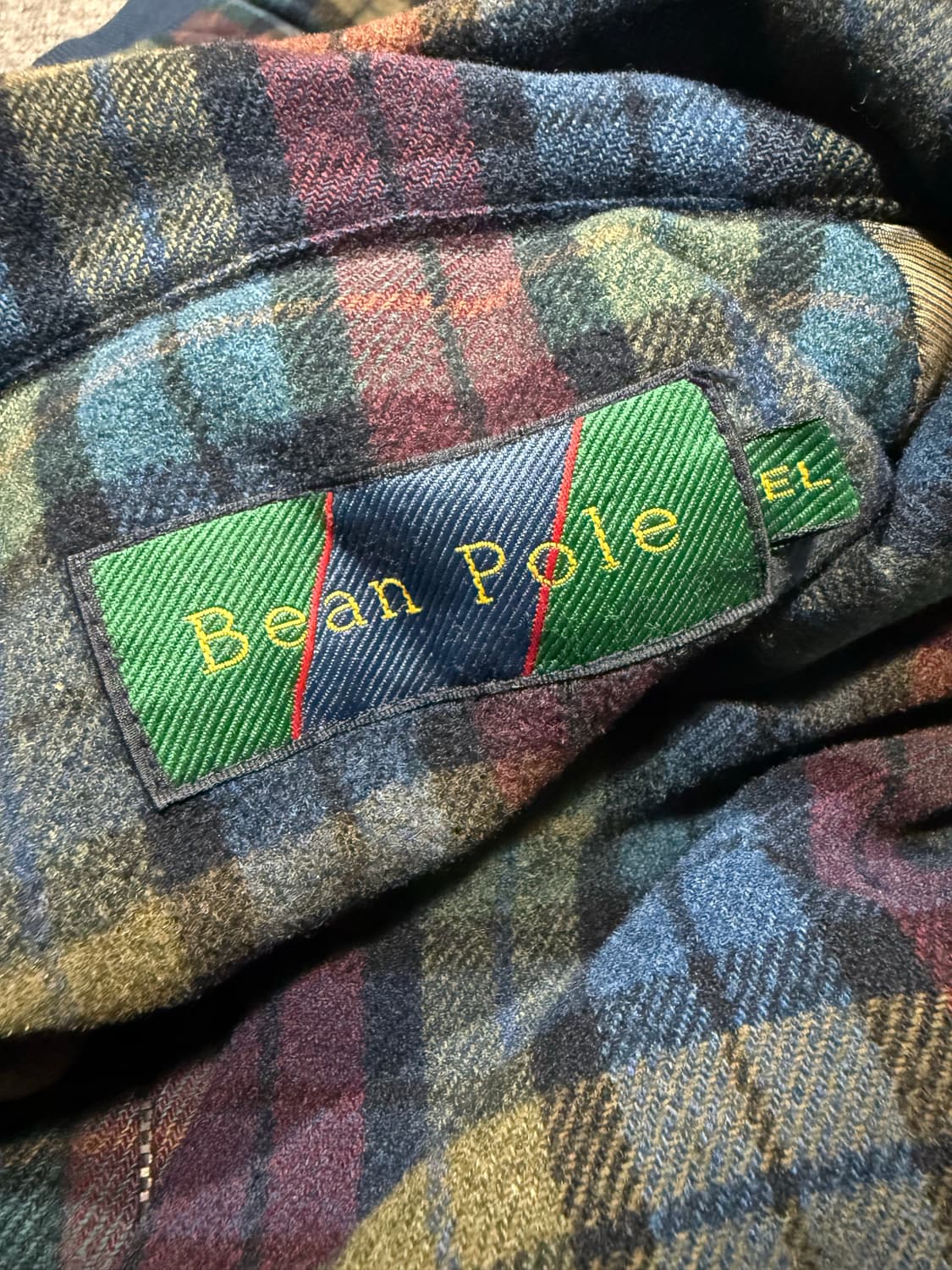 Bean pole 빈폴 체크 후드 울 블루종 상품이미지5
