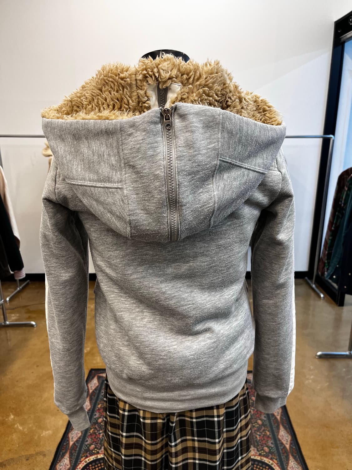 디젤 시어링 후드 집업 블루종 상품이미지6