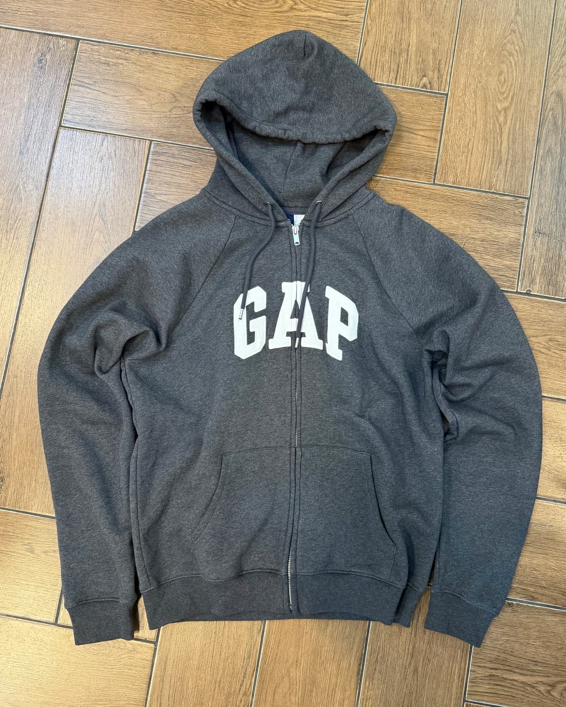 Gap 차콜 로고 후드집업 상품이미지4