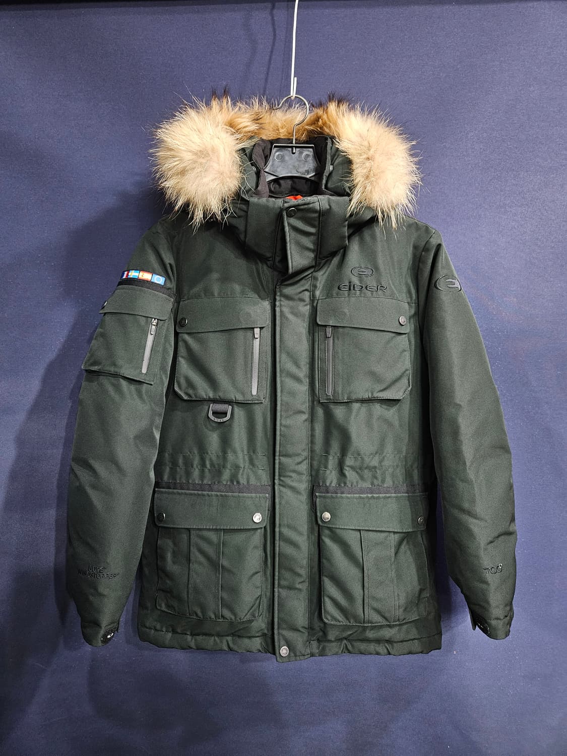 아이더 700필 고어 윈드스토퍼 다크그린 남성 100 구스다운 패딩  상품이미지1