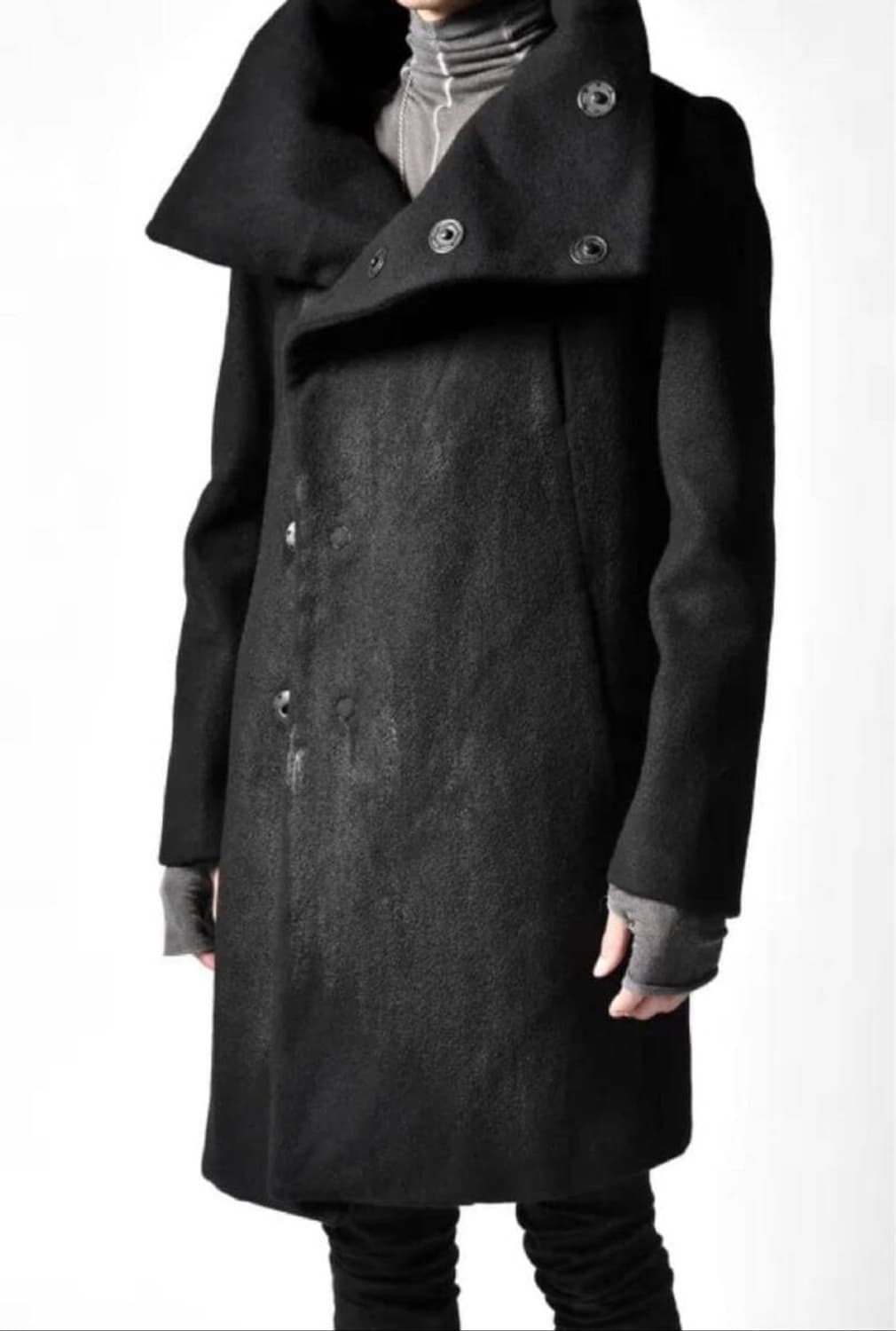 The Viridi anne 코팅 하이넥 코트 상품이미지1