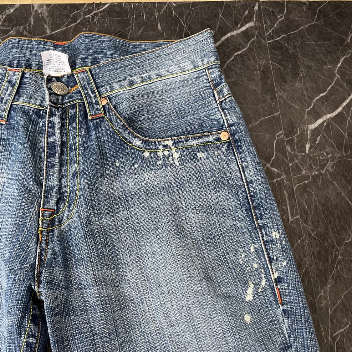 (새상품) 트루릴리전 페인팅 부츠컷 와이드 데님 팬츠 상품이미지8