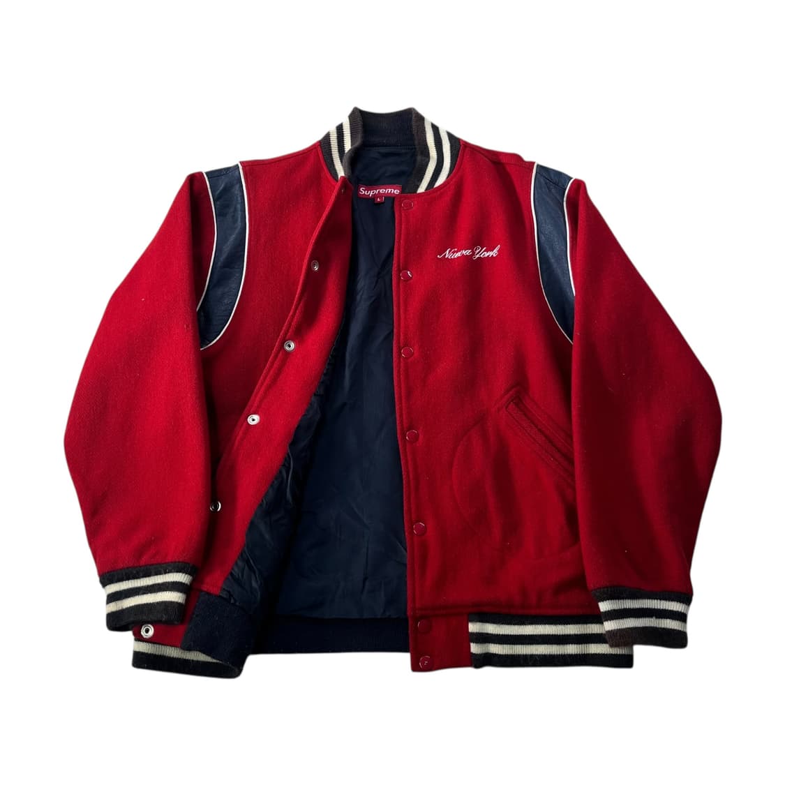 100 슈프림 02s 뉴욕 울 바시티 자켓 상품이미지1