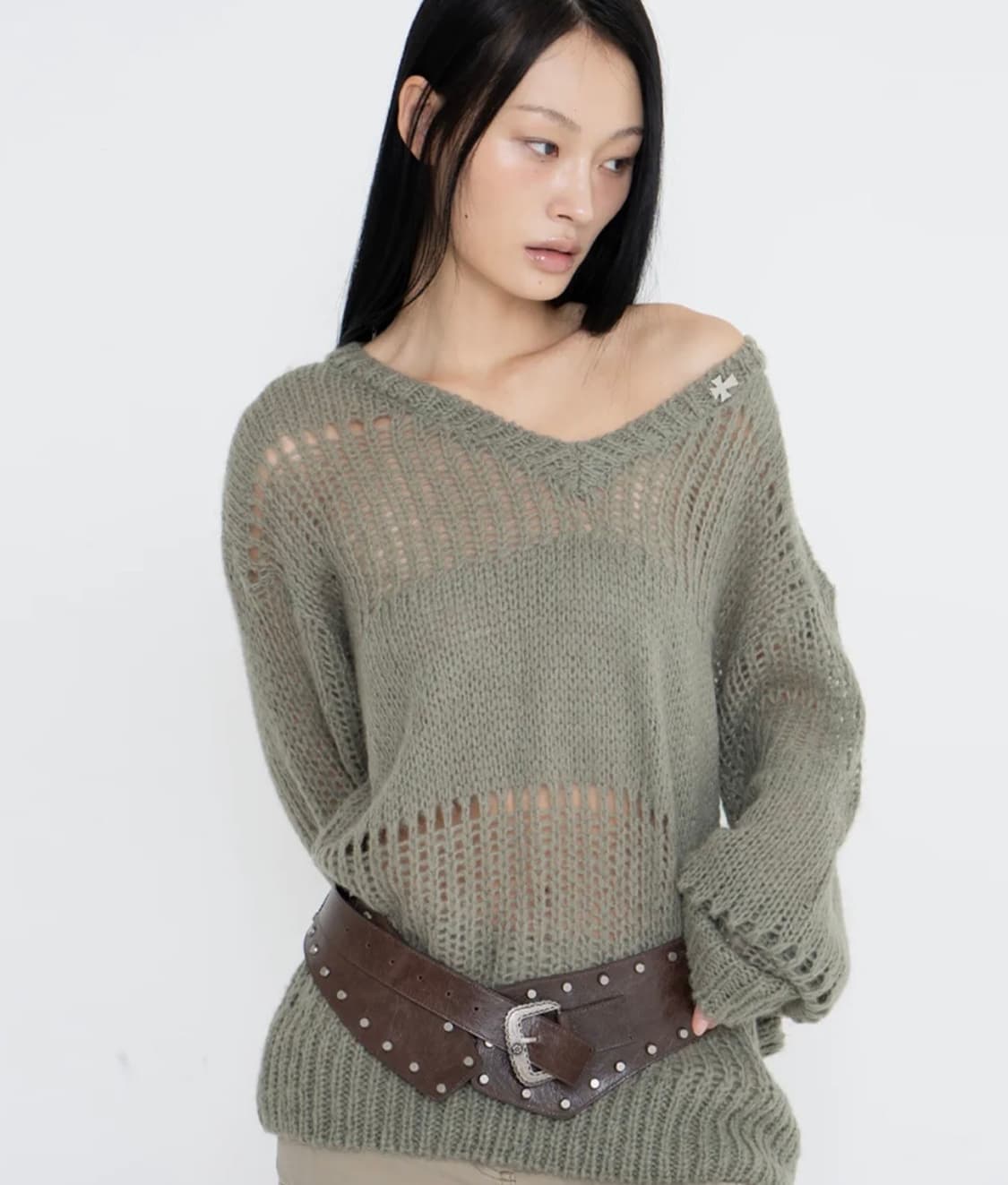 2000 archives Bella V-neck knit 상품이미지2