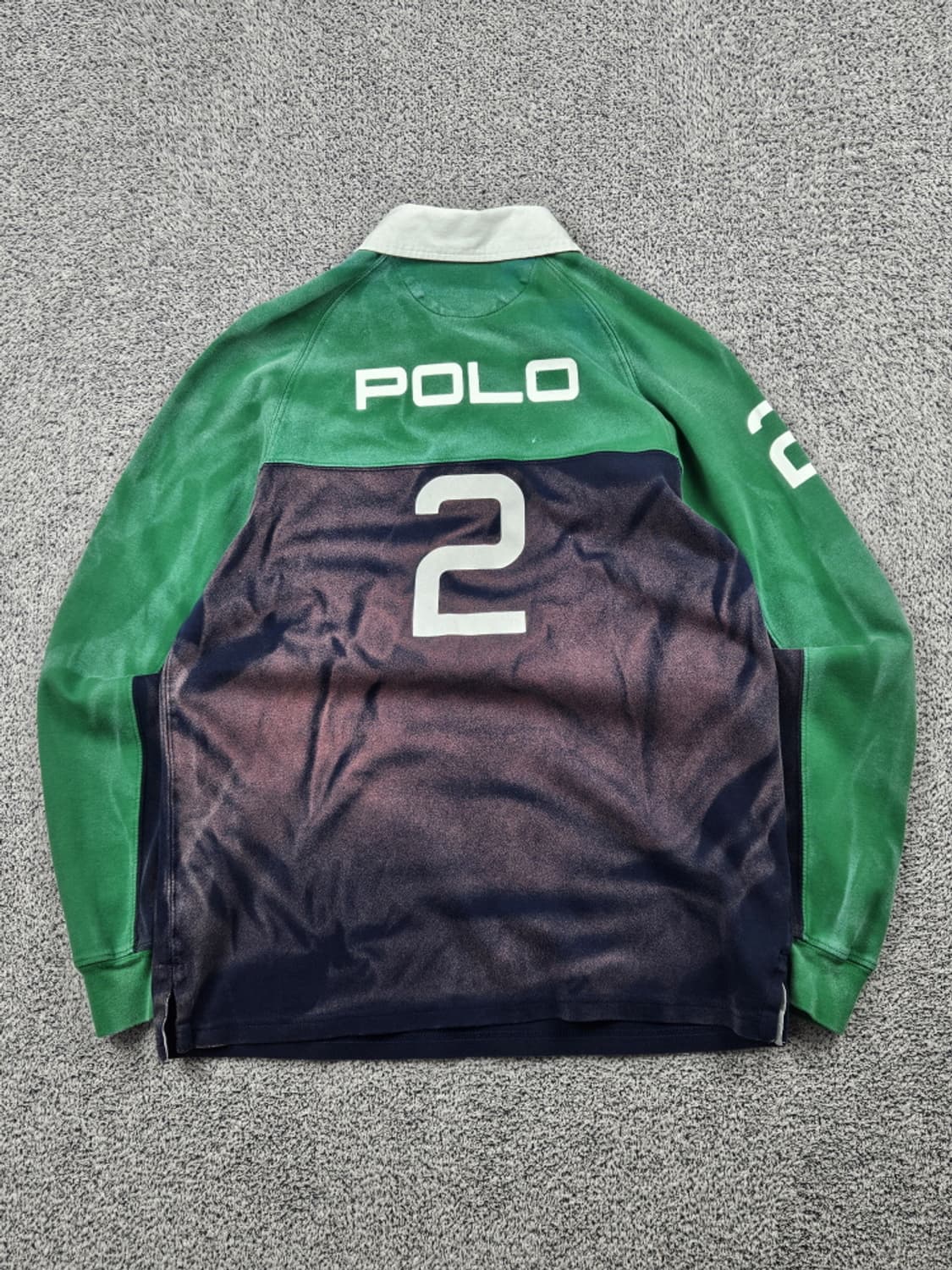 폴로랄프로렌 다잉워시드 커스텀 배색 럭비 티셔츠 ( XL )/ 10361 상품이미지5