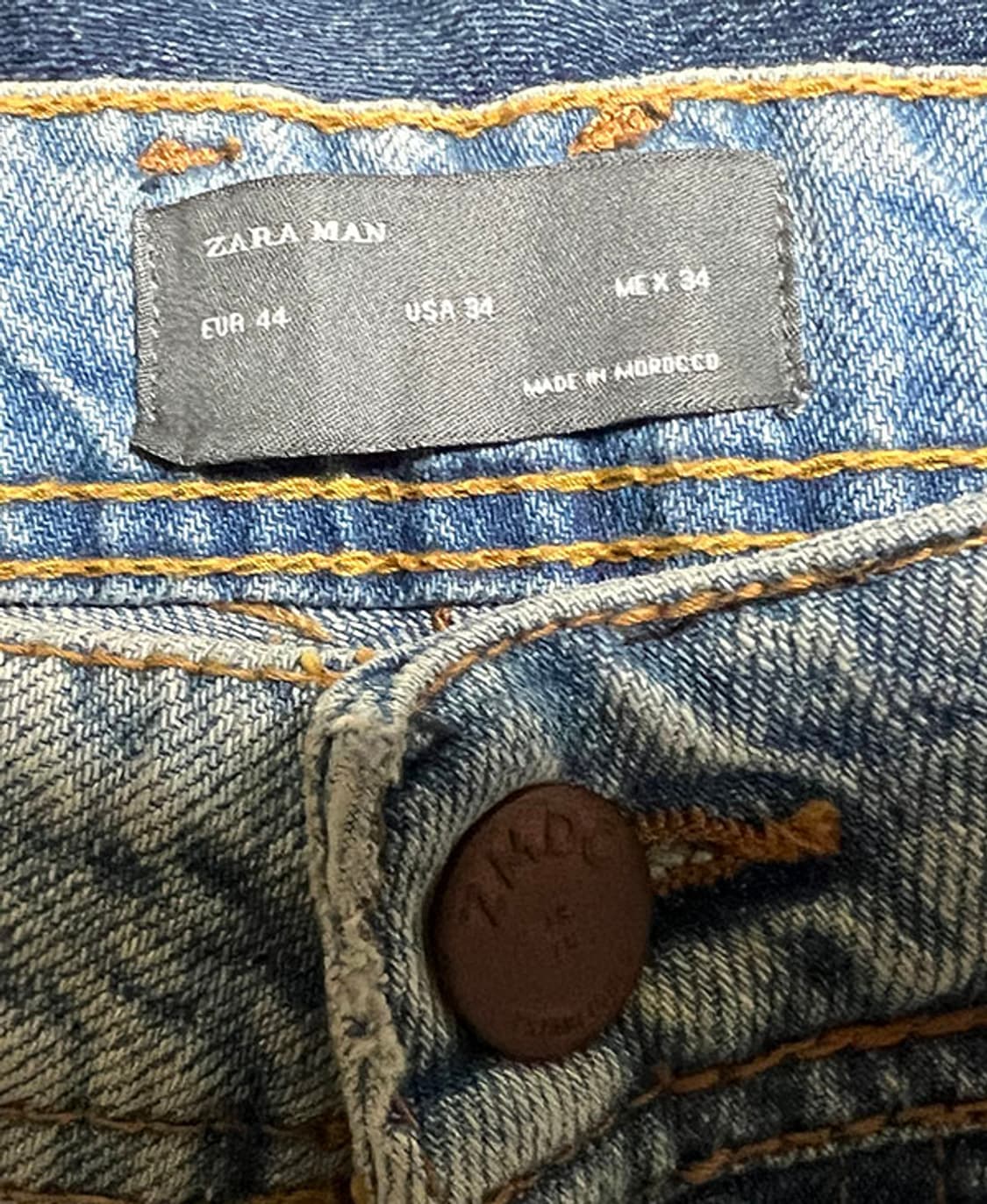 ZARA 자라 디스트로이드 데님 청반바지 데미지진 새상품 XL 34 상품이미지5