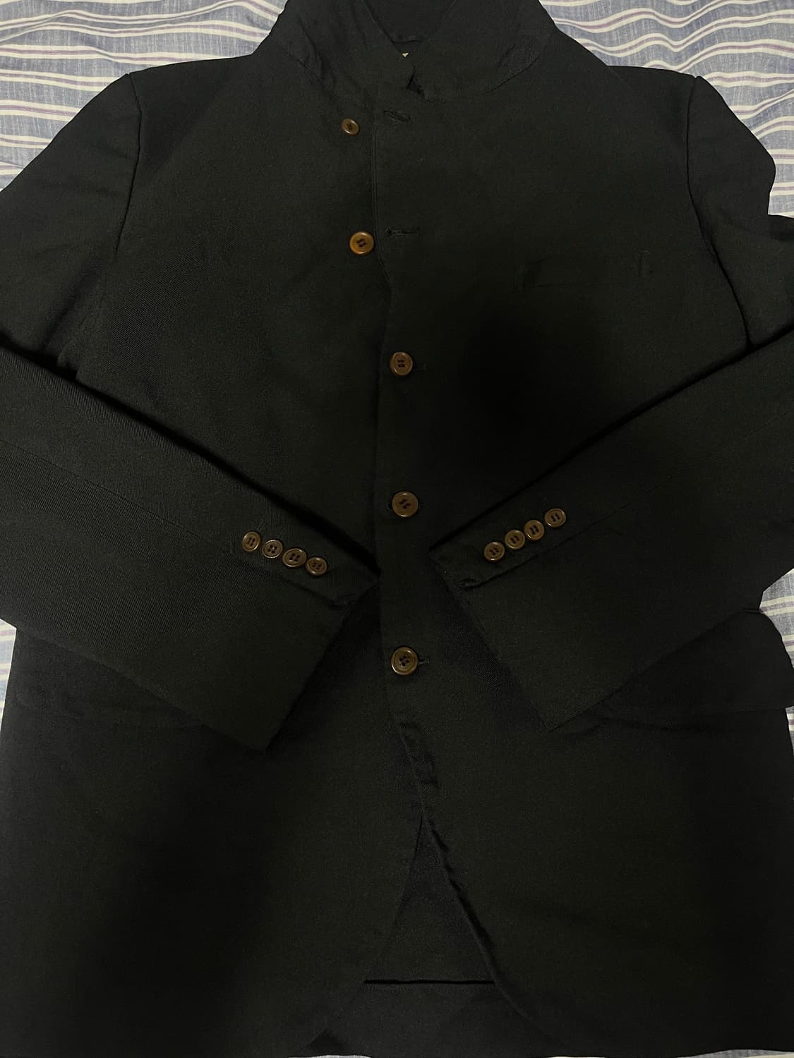 꼼데가르송 옴므 듀스 축융 5버튼 블레이저 블랙 상품이미지1