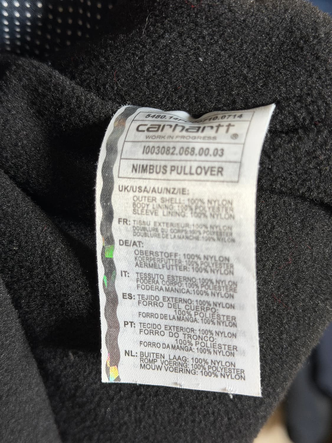 칼하트 WIP 크루거 도트 마린 님버스 풀오버 자켓 상품이미지7