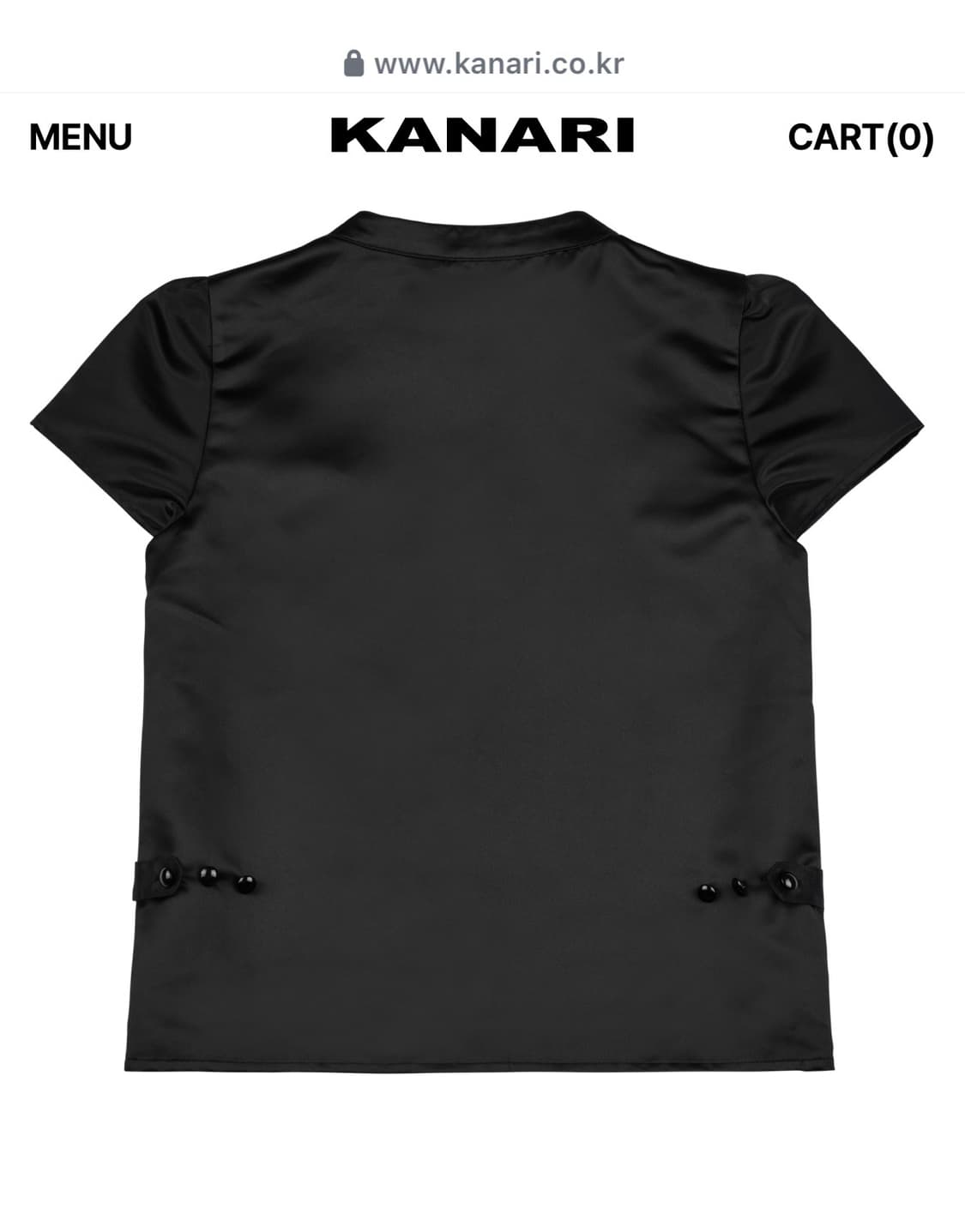 카나리 SHORT SLEEVE PUFF SHIRT - BLACK 상품이미지2