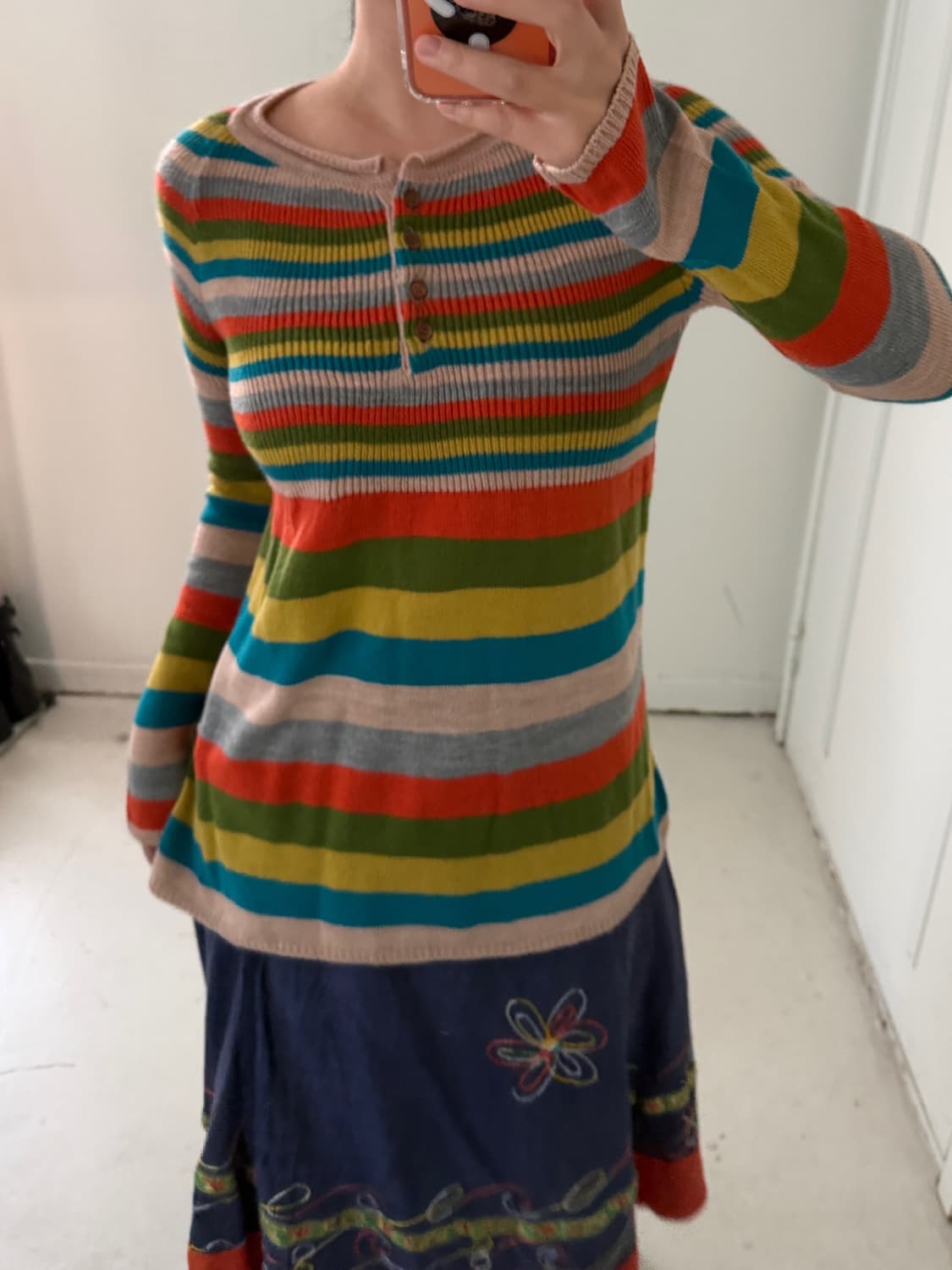 일본빈티지 모리 하구미 무지개니트 상품이미지1