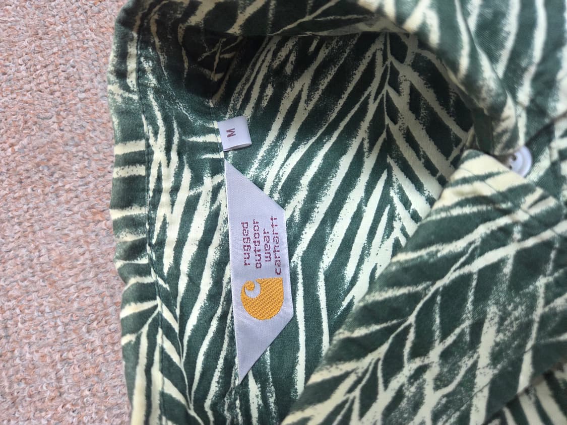 칼하트 카이만 그린 야자수 하와이안 반팔셔츠 반바지 셋업 M 30 상품이미지4