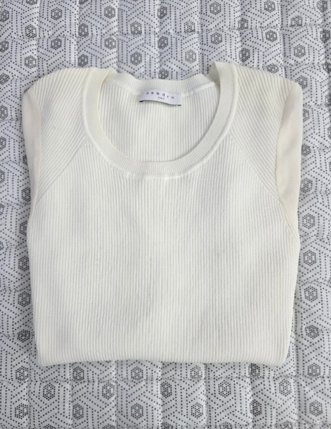 Sandro 산드로 크림 니트 블라우스 ~55 상품이미지6