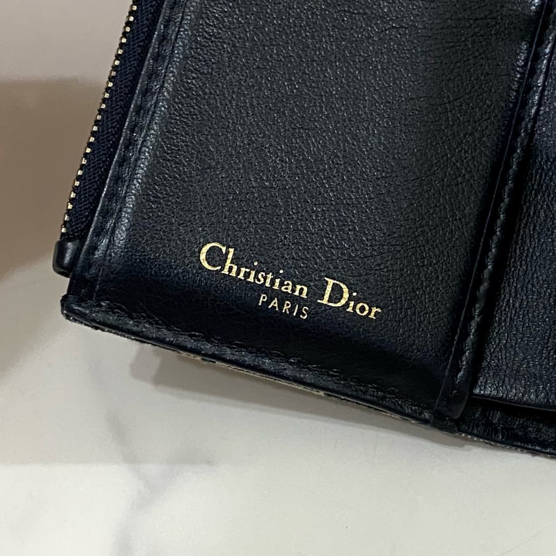 디올 새들 로터스 지갑 블루 디올 오블리크 자카드 여성 반지갑 상품이미지4