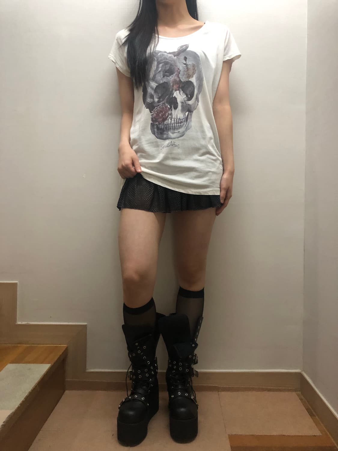 빈티지 자라 펑크 화이트 티셔츠 상품이미지7