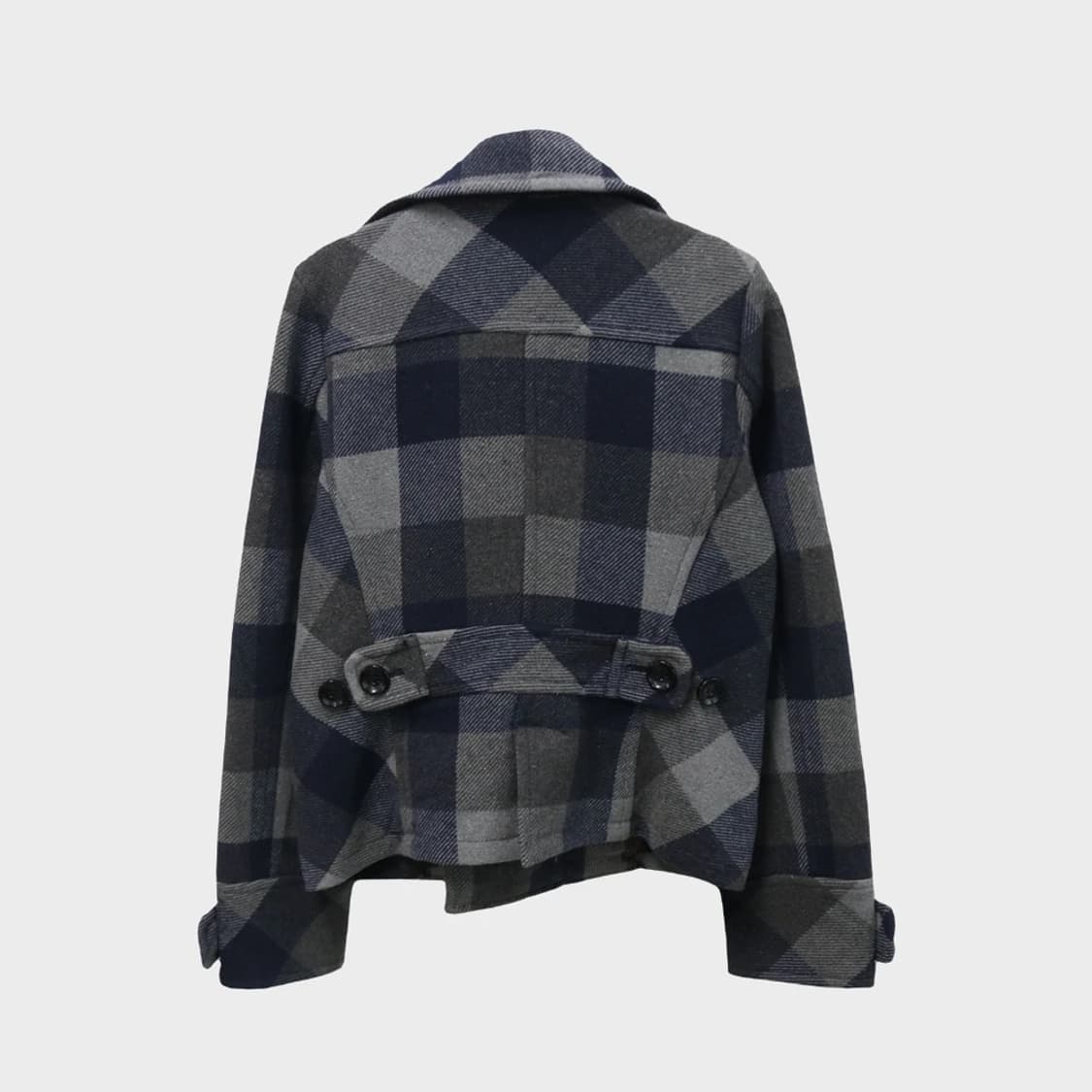 애즈논애즈 체크 더블 숏 울혼방 코트 59694 상품이미지2