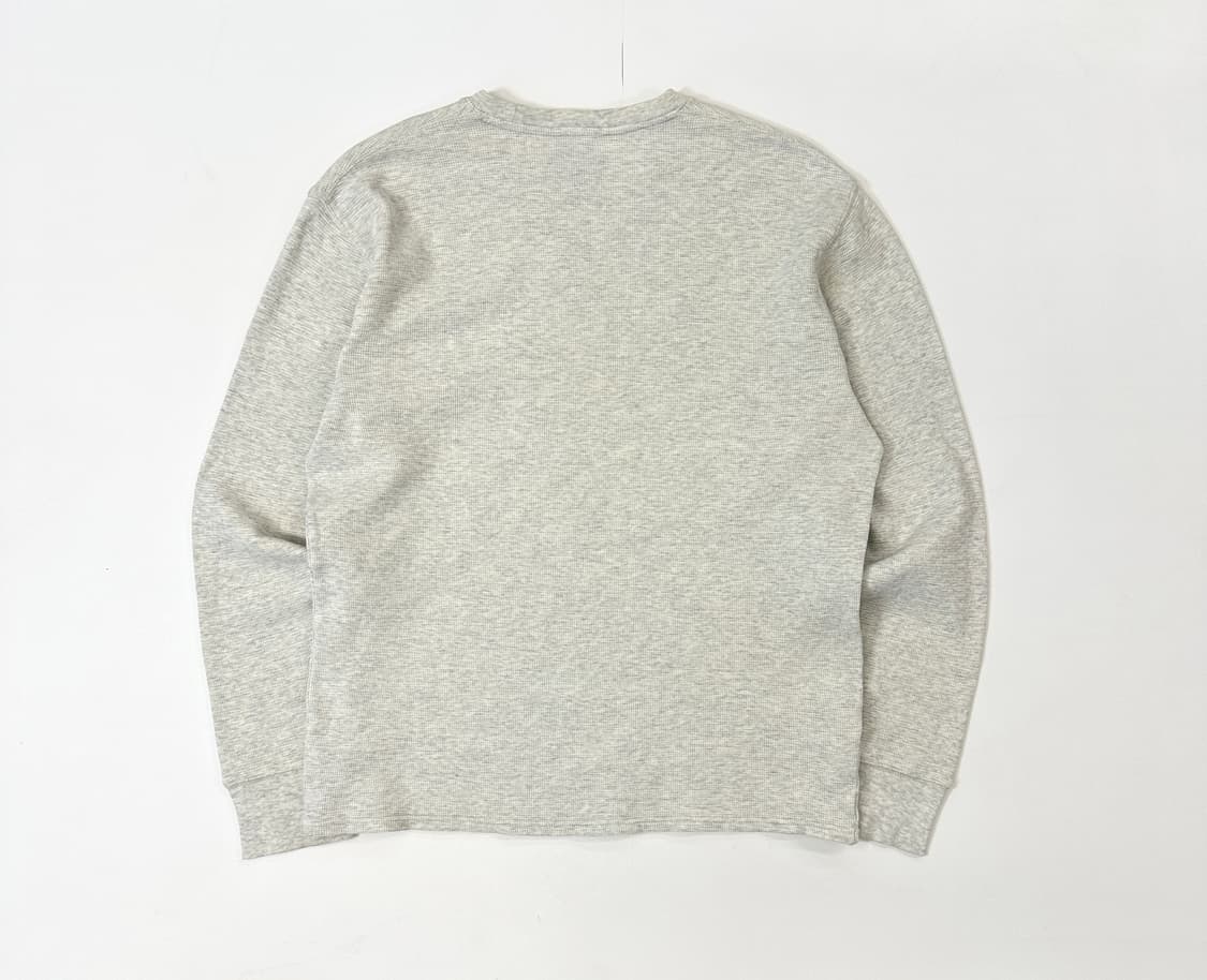 폴로 와플 롱슬리브 (웜그레이 M) 상품이미지2