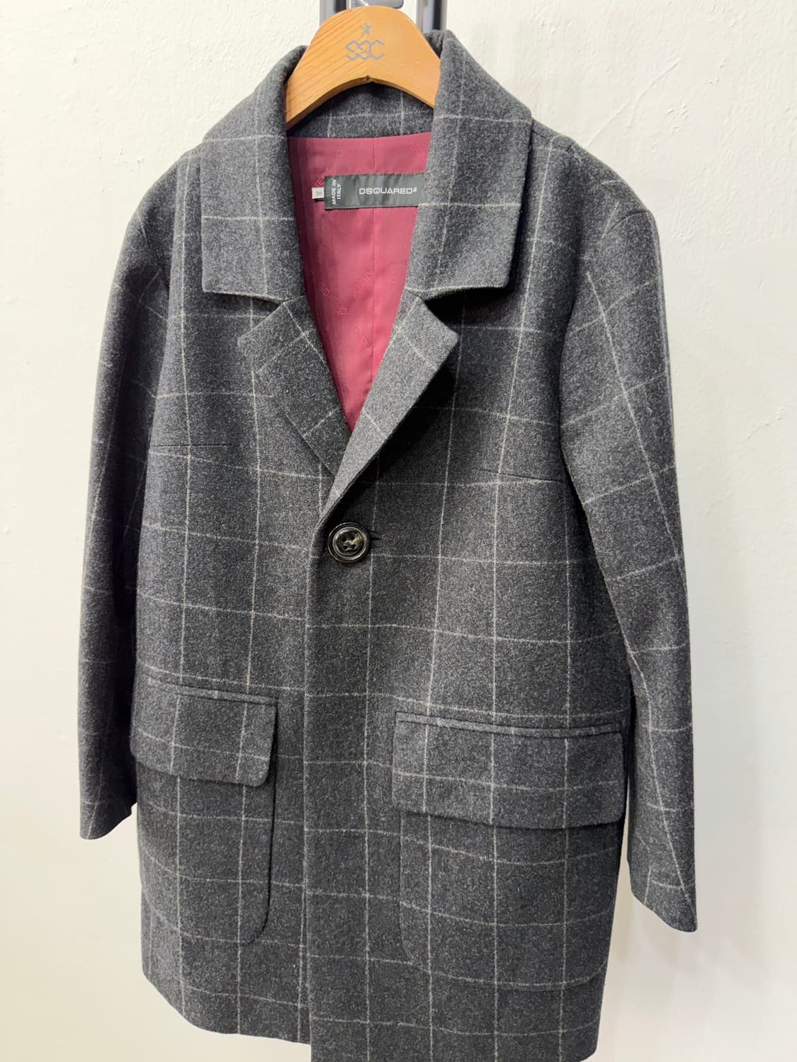 정품) 디스퀘어드2 여성 다크 체크 자켓 38(66) 상품이미지3