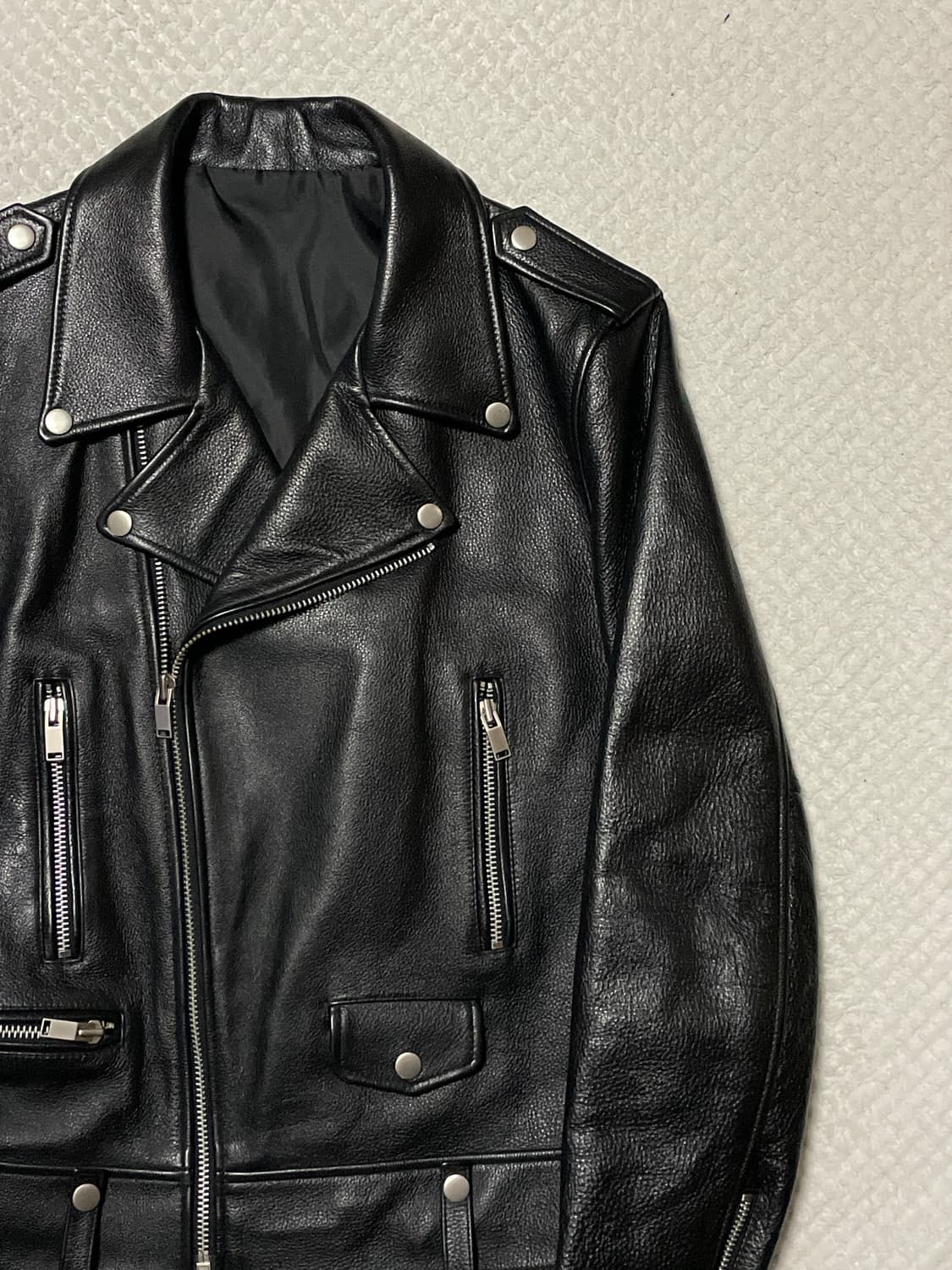 광희시장 웨스턴 무드 카우하이드 소가죽 레더 자켓 상품이미지3