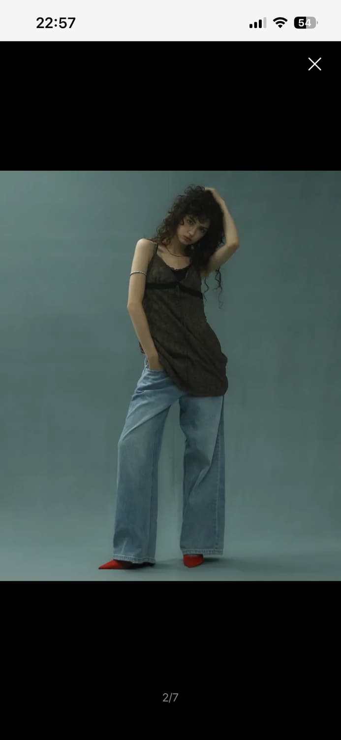 배드블루 머디 리본 드레스 브라운 상품이미지2