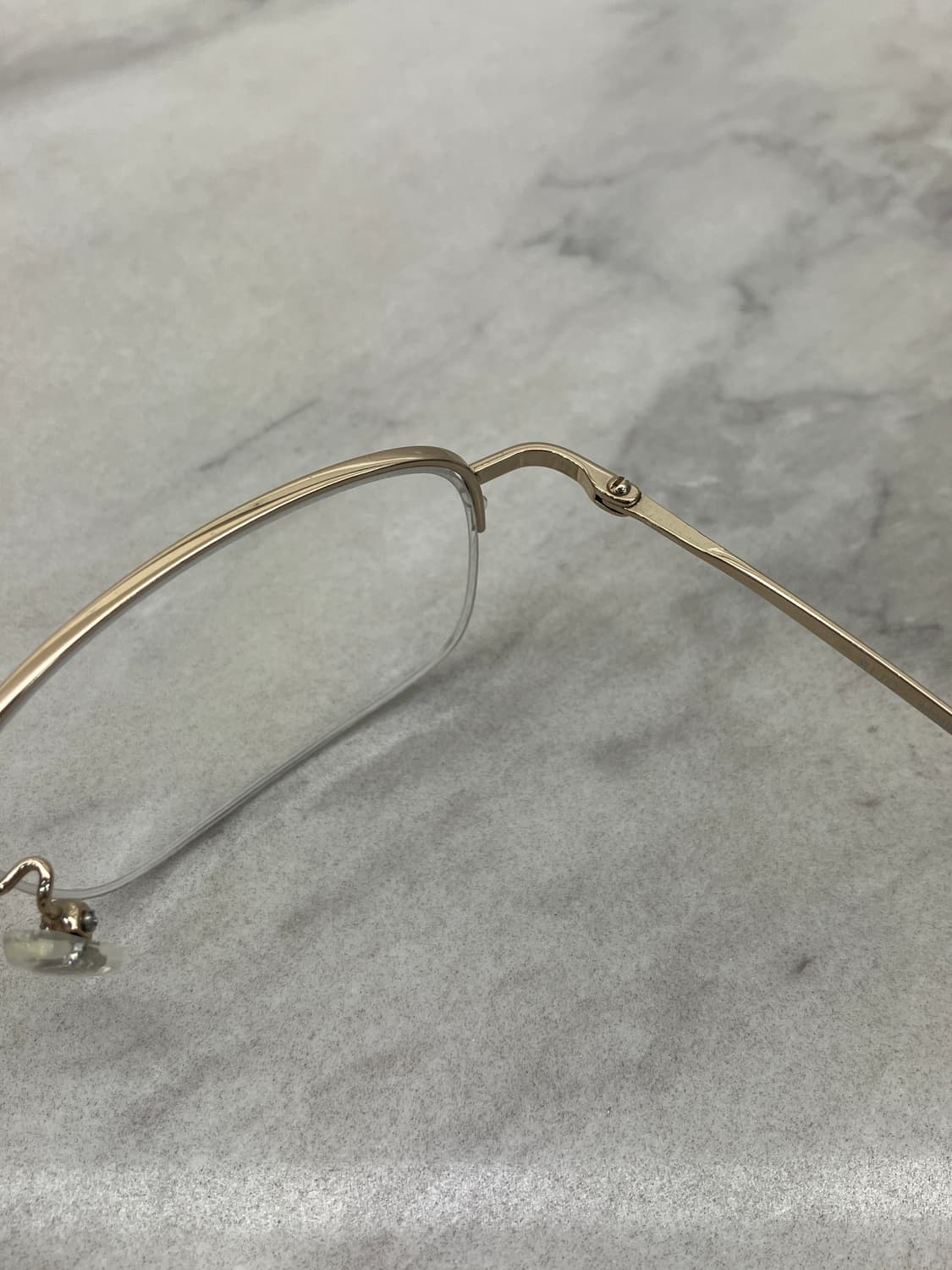 리조 RIJO 빈티지 골드 스퀘어 반무테 안경 상품이미지3