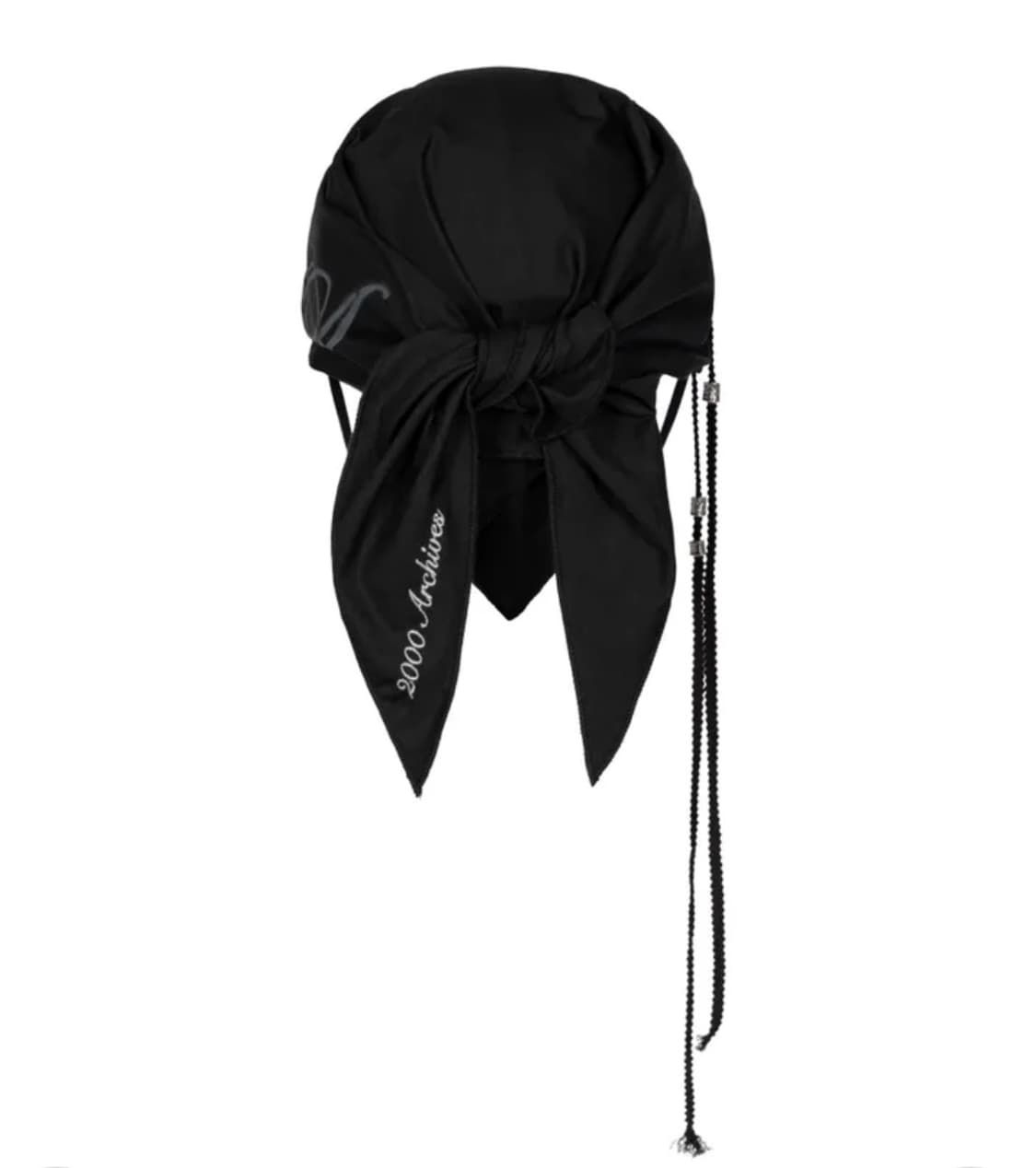 2000 아카이브스 STRAPPY SCARF CAP (BLACK) 상품이미지5
