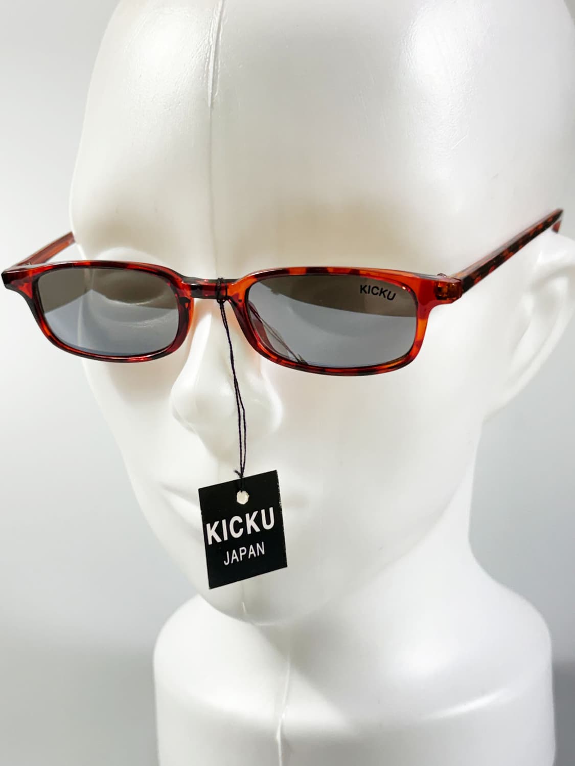 90s KICKU JAPAN 레오파드 스퀘어 뿔테 빈티지 선글라스 상품이미지8