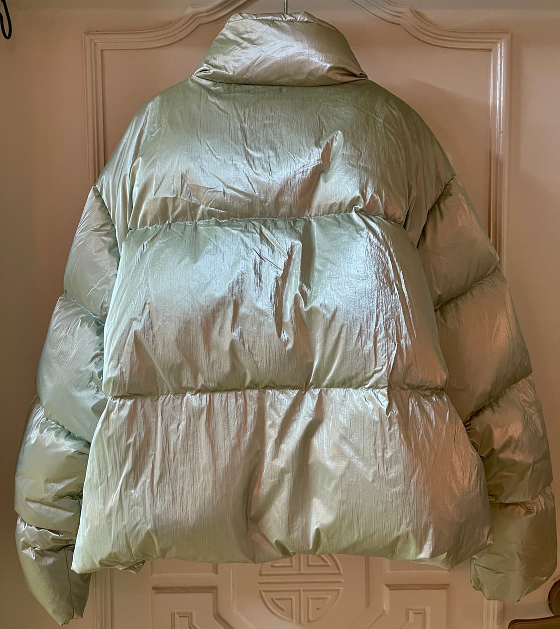 프레이 FREI오버사이즈 글로시 덕다운 푸퍼 패딩 (M) /연그린 상품이미지2