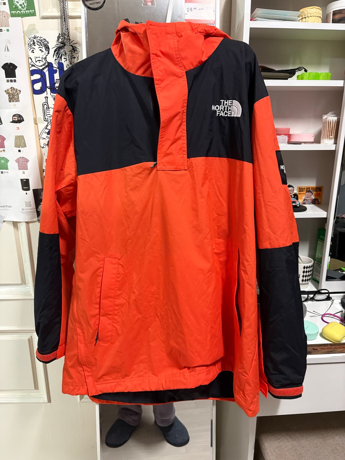 [XL] 노스페이스 달톤 오렌지/블랙 바람막이 아노락 상품이미지1