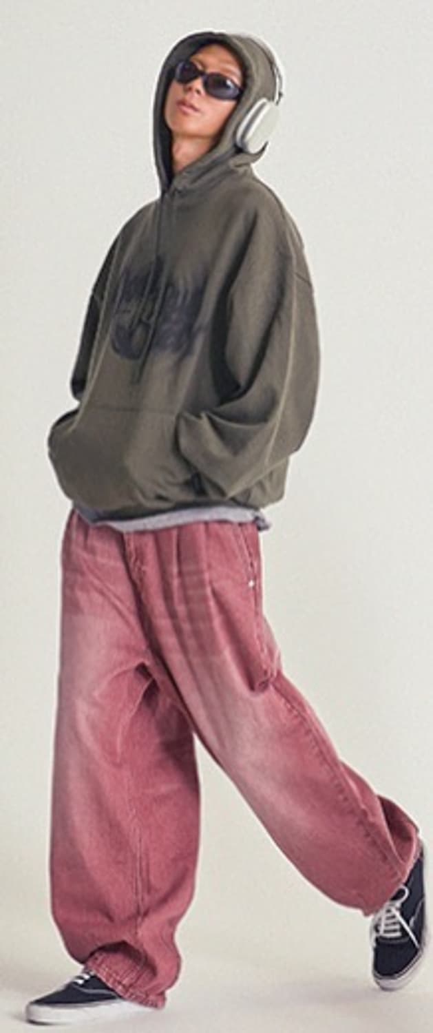 [어반스터프] 워싱 롱 벌룬 팬츠 (더스티 핑크) 상품이미지2