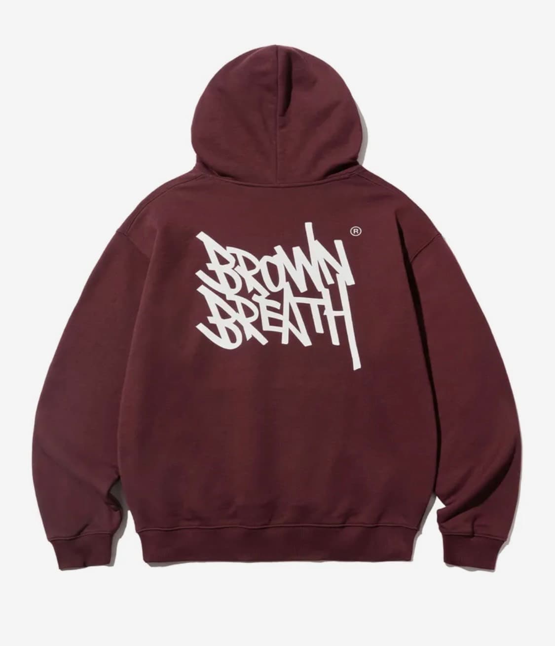 브라운브레스 버건디 후드티 기모 s사이즈 판매 상품이미지1