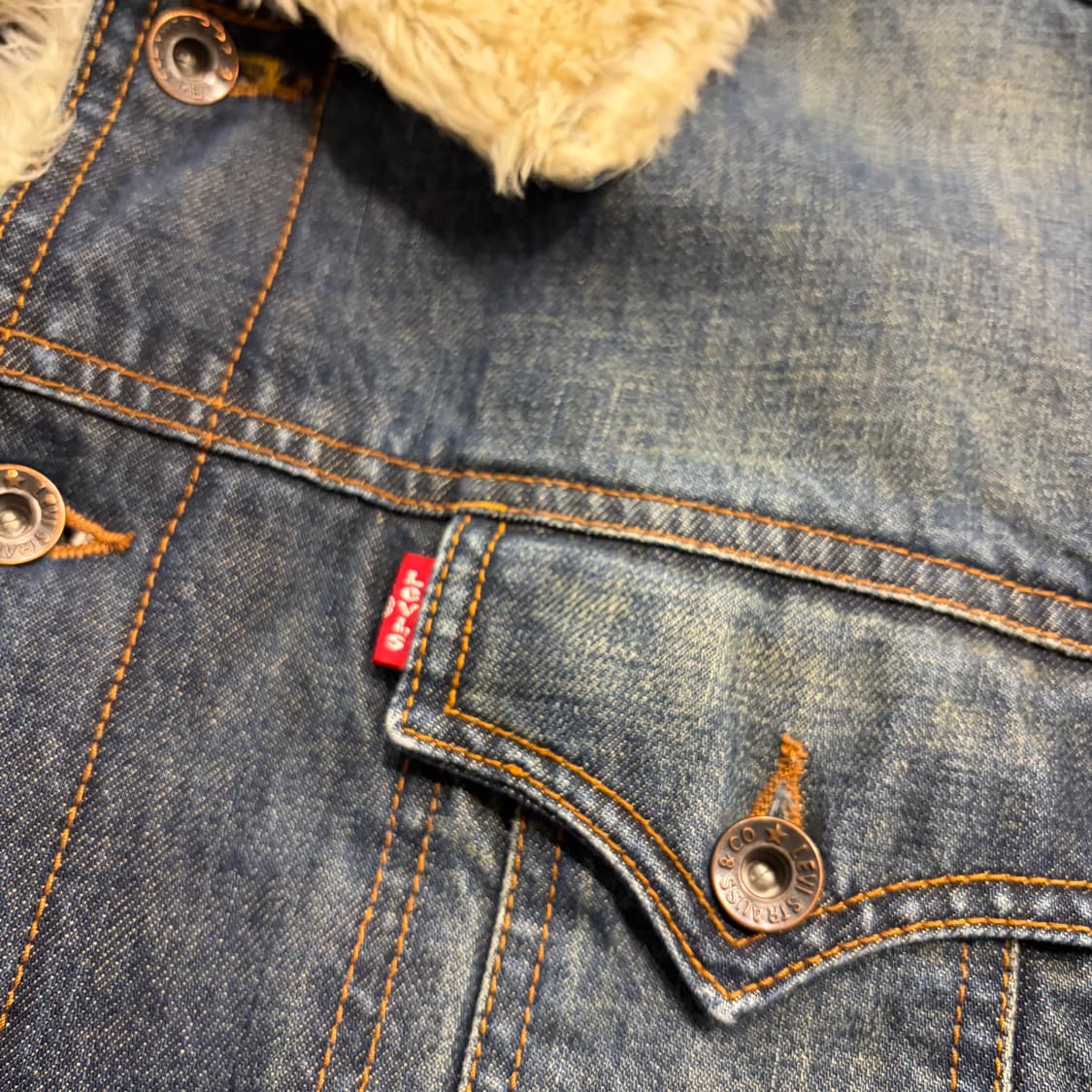 [L] 리바이스 쉐르파 데님 자켓 B428 상품이미지4