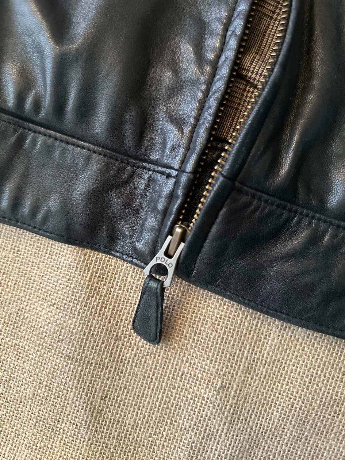 폴로 랄프로렌 90S 가죽 자켓 XL 블랙 (105-110) 상품이미지7