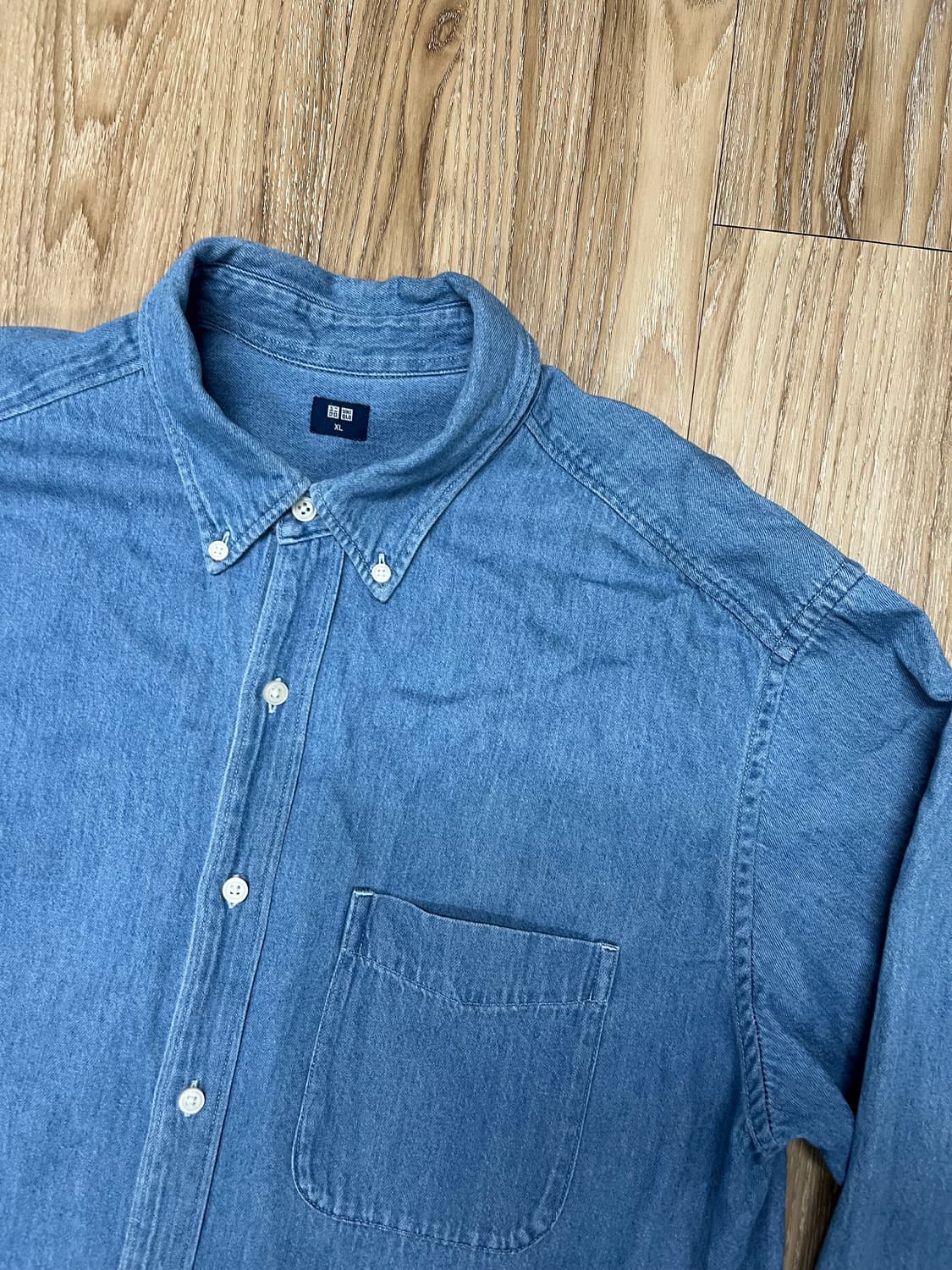 유니클로 포켓 데님 셔츠 XL 상품이미지2