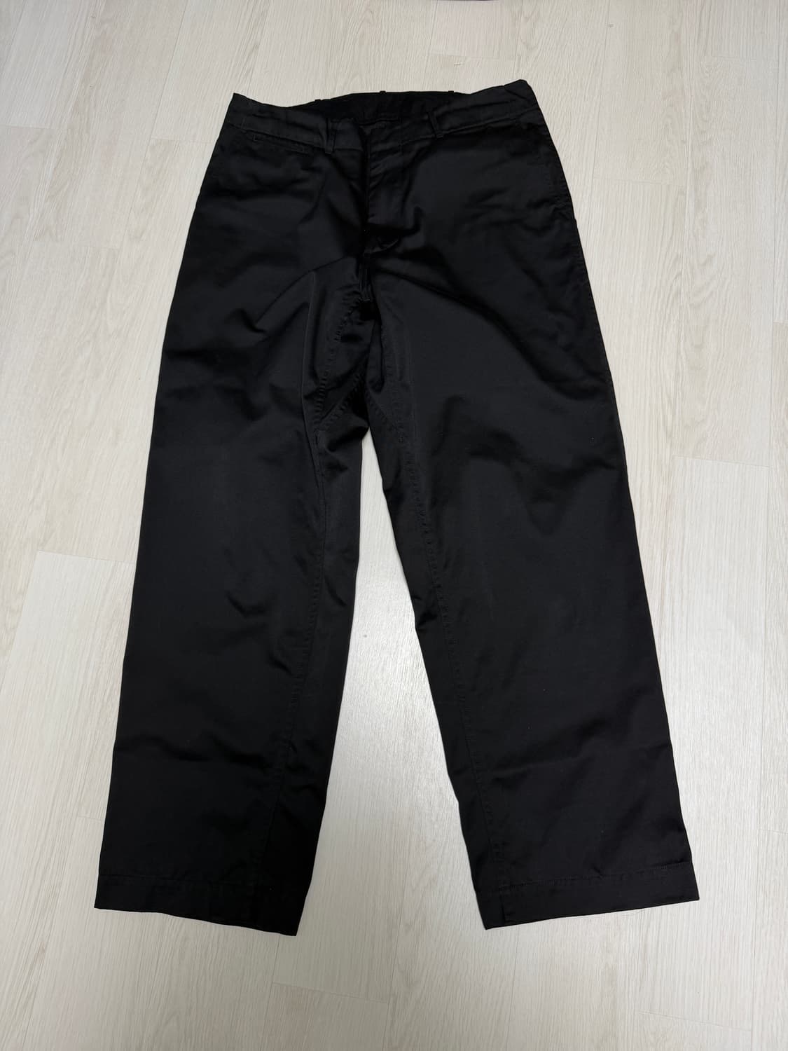 나나미카 25AW 와이드 치노팬츠 블랙 상품이미지1