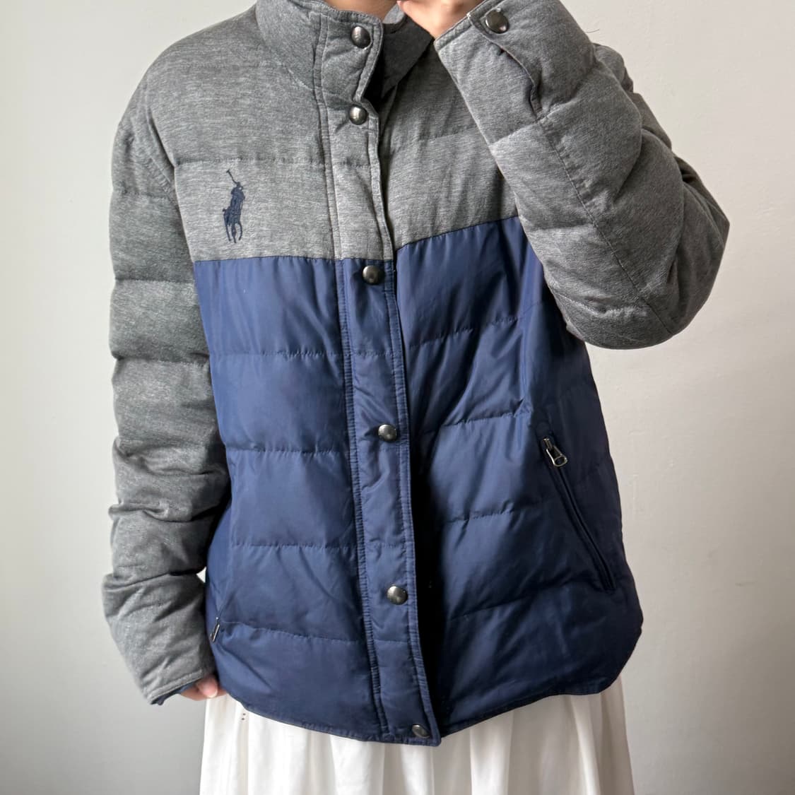 [XXL] 폴로 배색 패딩 상품이미지1