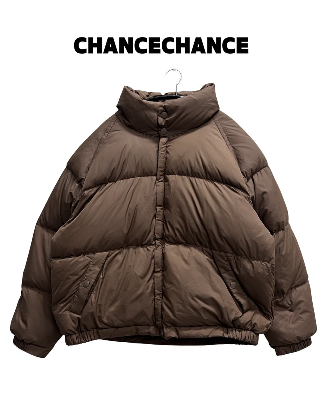 챈스챈스 덕다운 푸퍼 숏패딩 자켓 브라운 상품이미지1