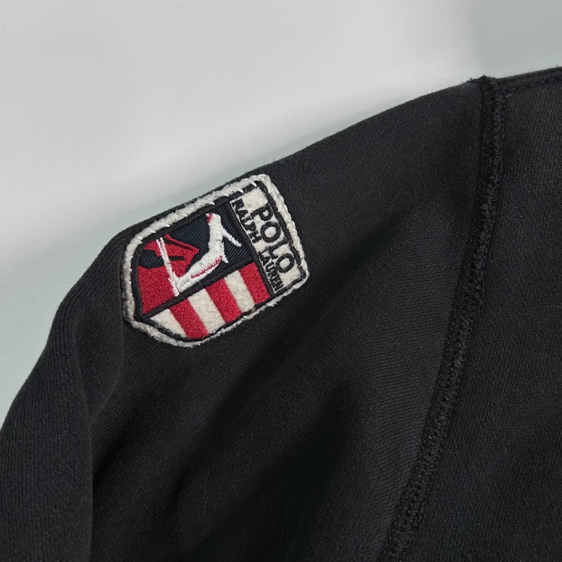 폴로 랄프로렌 블랙 양털 스키패치 후드집업  상품이미지5