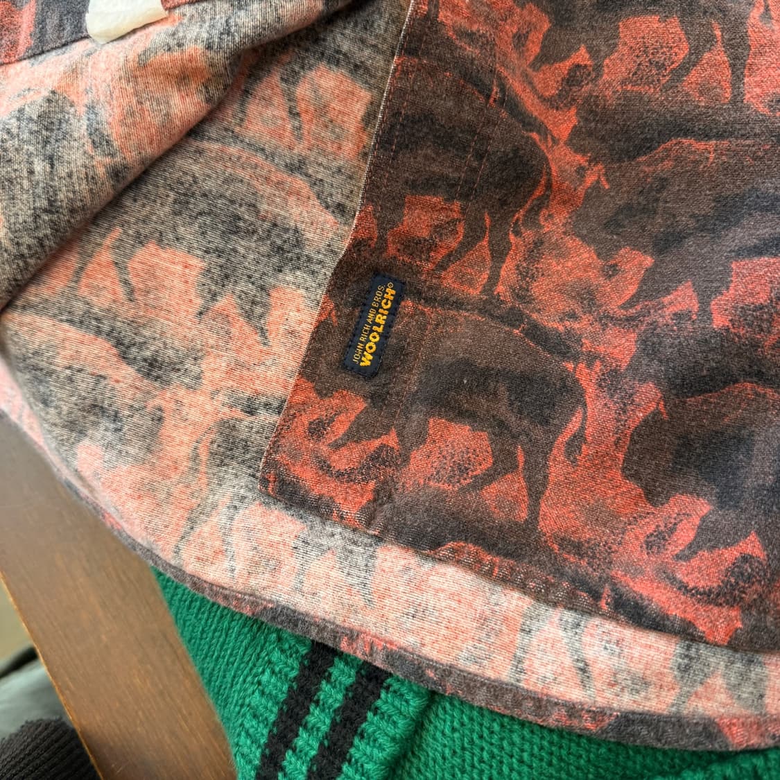 울리치 페루 에스닉 버팔로 패턴 셔츠 L XL 상품이미지6