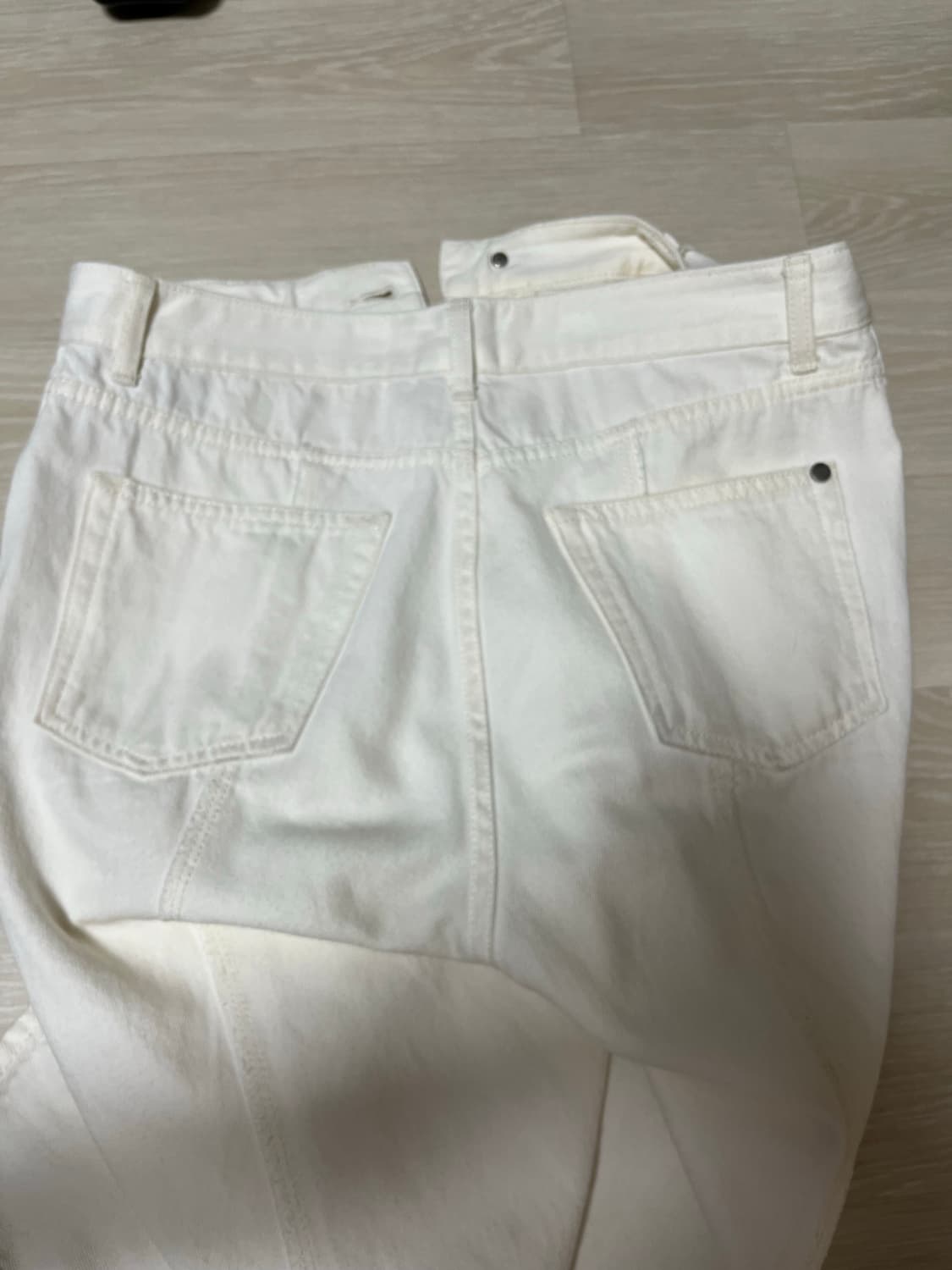 모드나인 화이트 절개 데님 팬츠 30~31 사이즈 상품이미지7