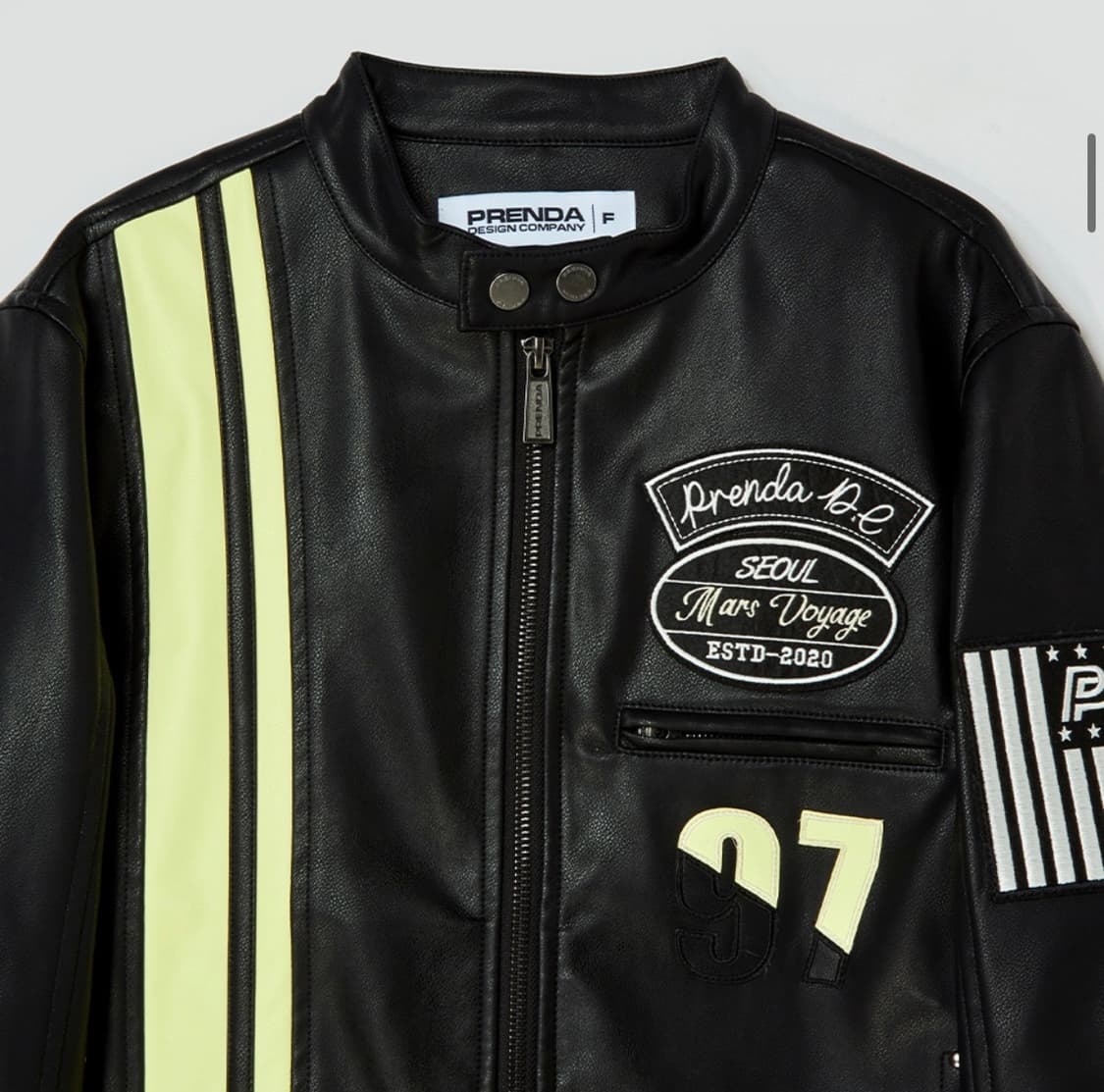 프렌다 VOYAGE FUAX LEATHER JACKET BLACK 상품이미지6