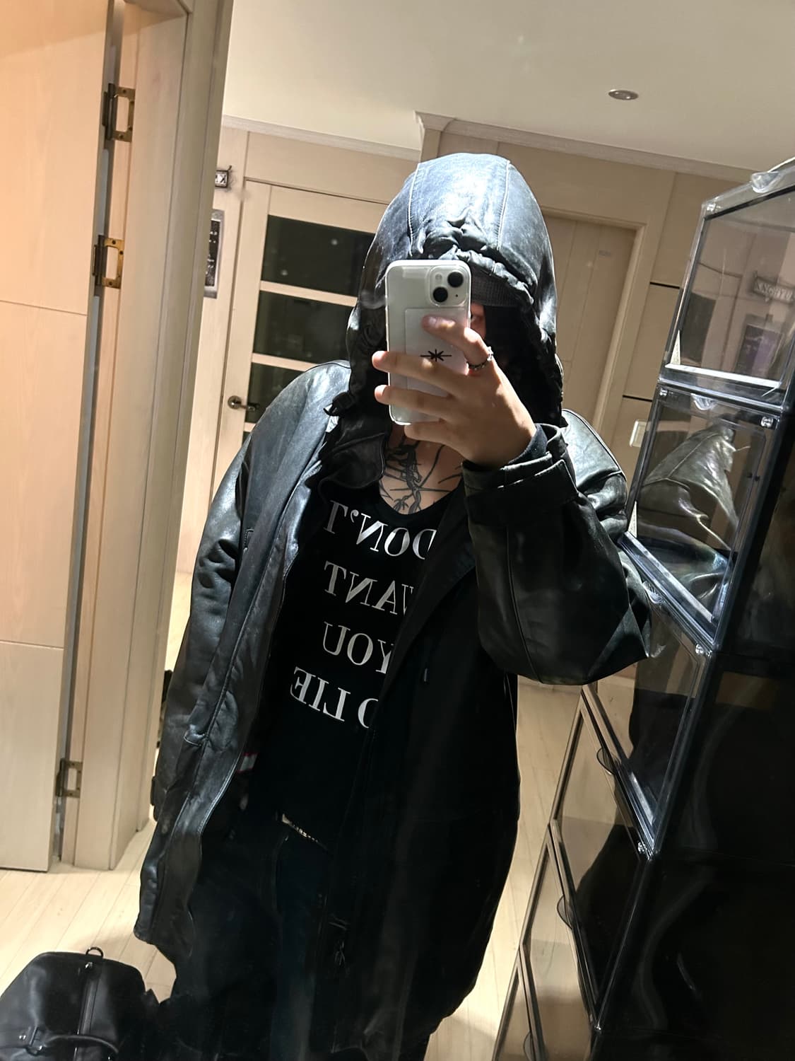 Sheep Skin Fireman Leather Coat Jacket 상품이미지5