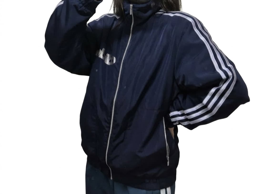 일본 아디다스 점퍼/올드스쿨 빈티지(네이비/실버) 상품이미지2