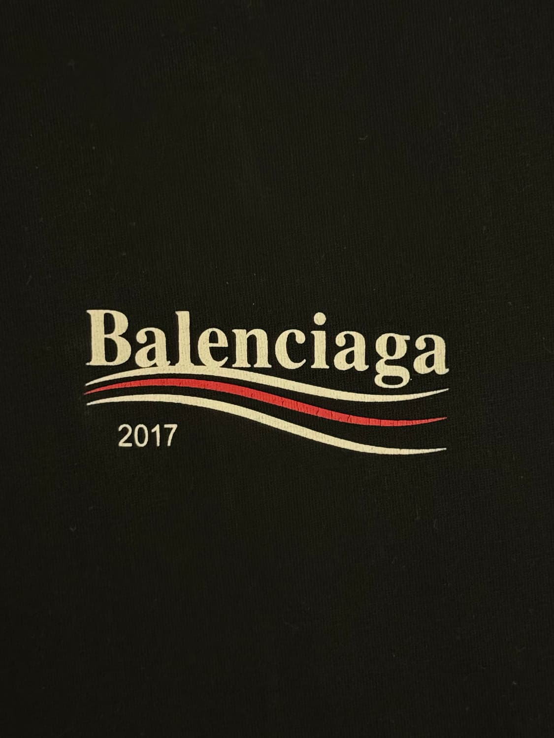 발렌시아가 2017 웨이브로고 오버핏 반팔 블랙 상품이미지2
