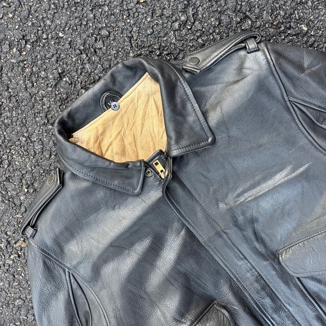90년대 일본 a-2 가죽 자켓 상품이미지3