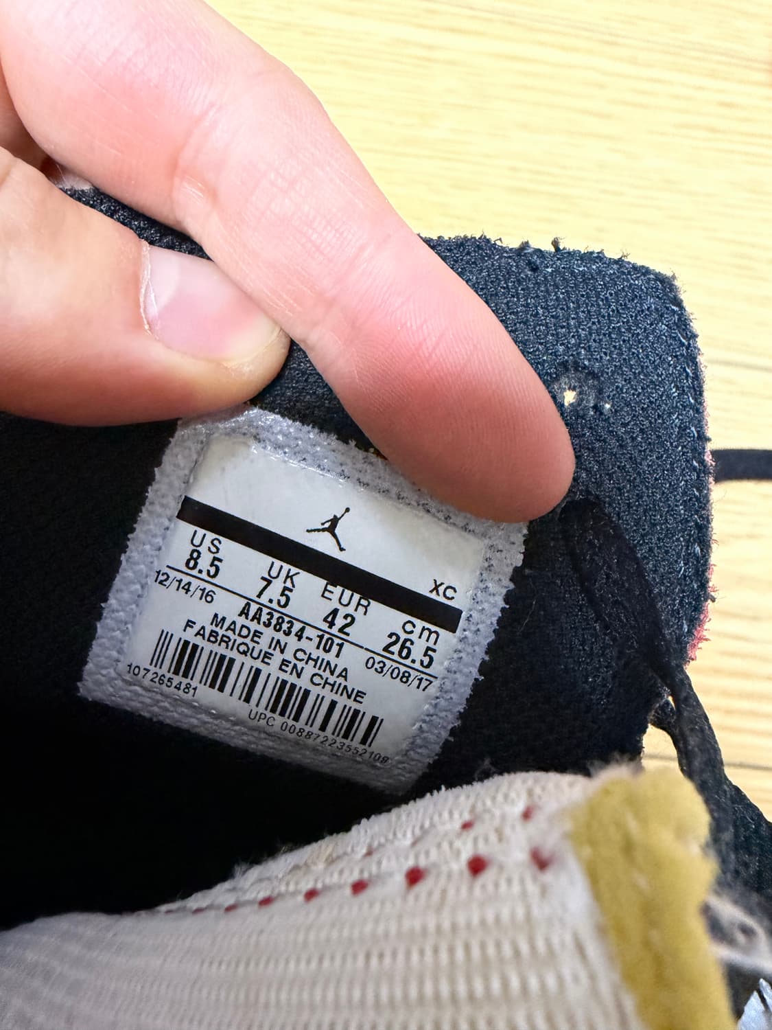 조던1 오프화이트 시카고 265사이즈 (나코탭) 상품이미지3