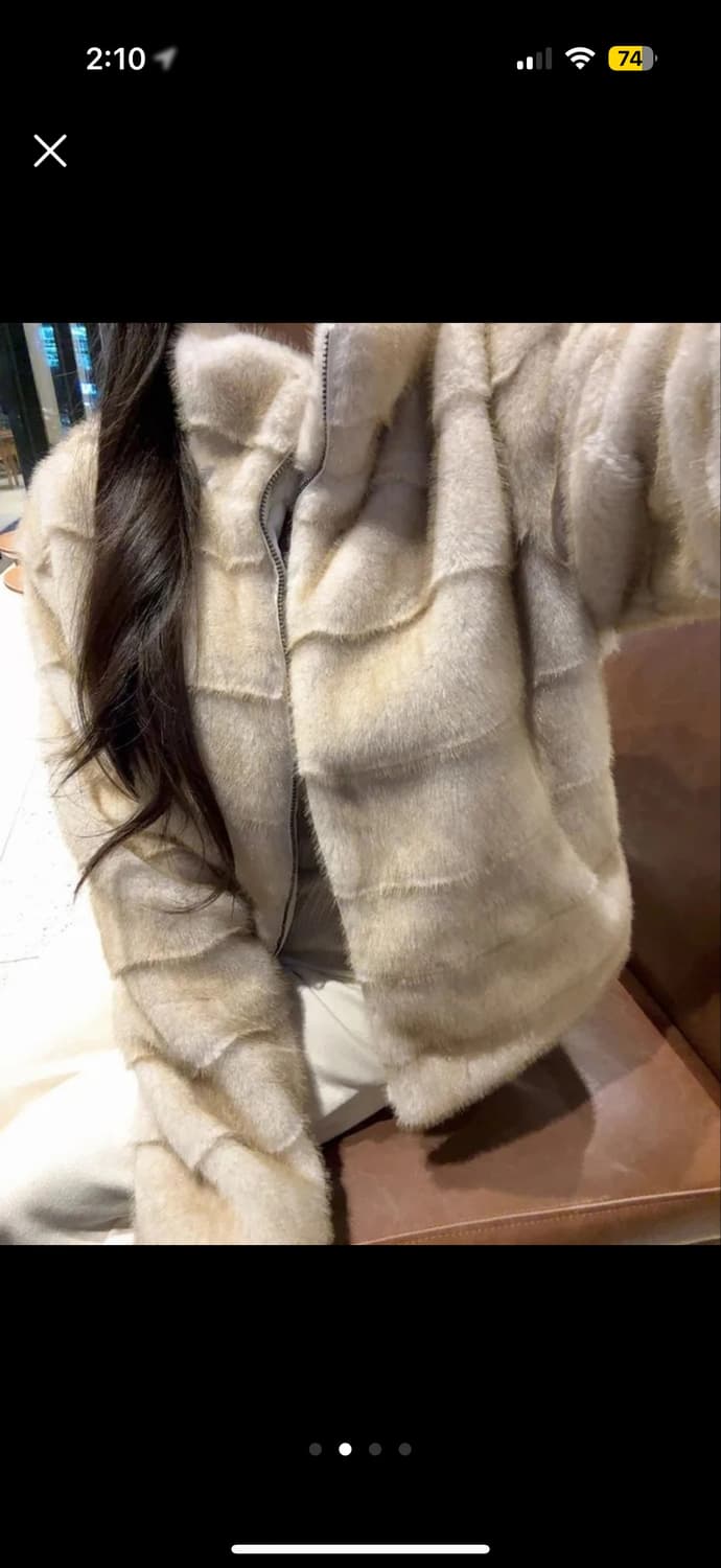 벨로라 프리미엄 밍크터치 하이넥 퍼자켓 (샴페인 베이지) 상품이미지2