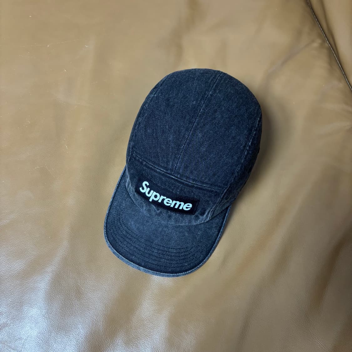 슈프림 캠프캡 모자 박스로고 23ss 데님 블랙 상품이미지6