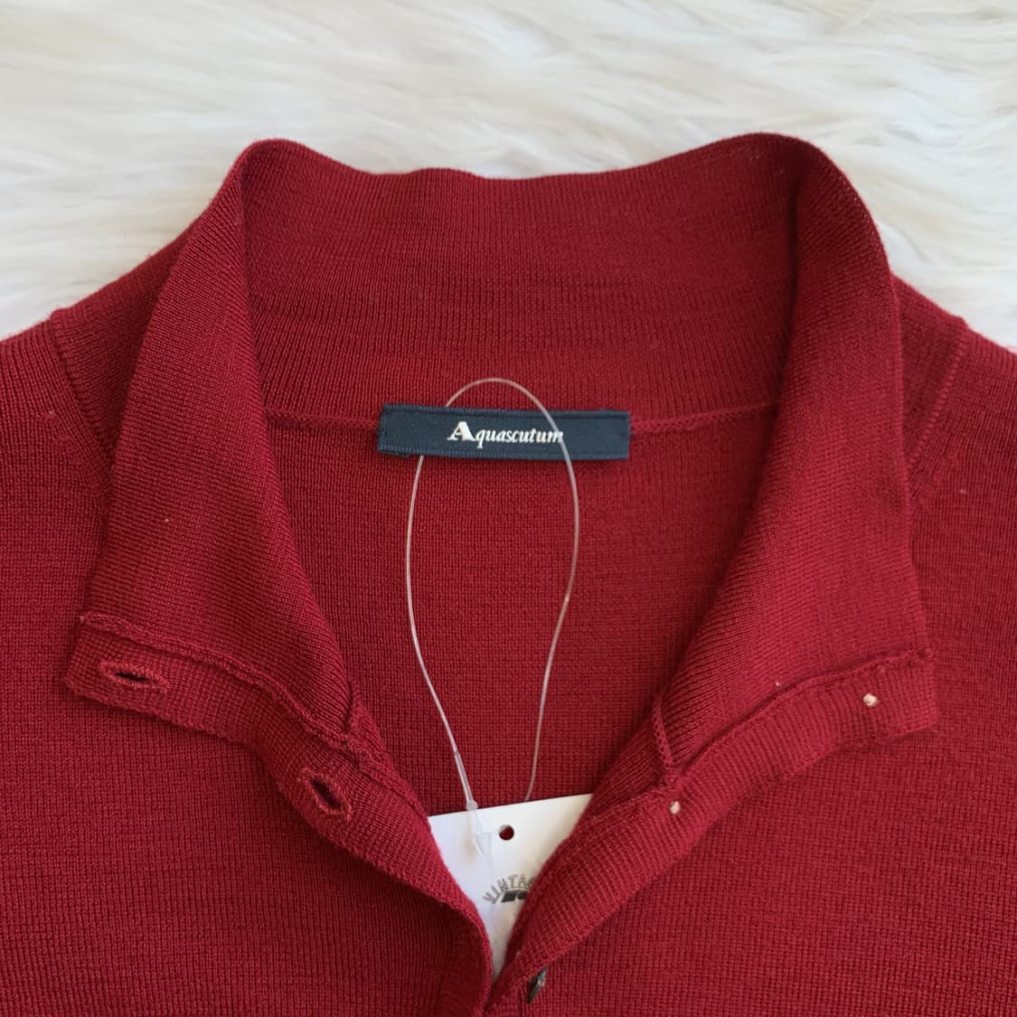 일본 빈티지 Aquascutum 헨리넥 7부 니트 1674 상품이미지5