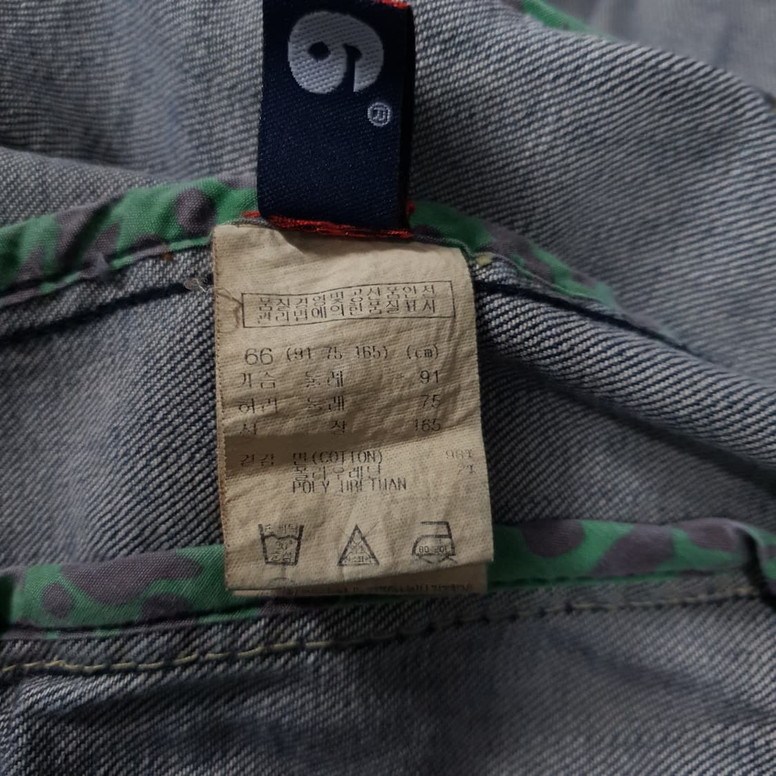 여성 M (55) A6 진스 워싱 데님 후드 트러커 자켓 인디고 상품이미지9