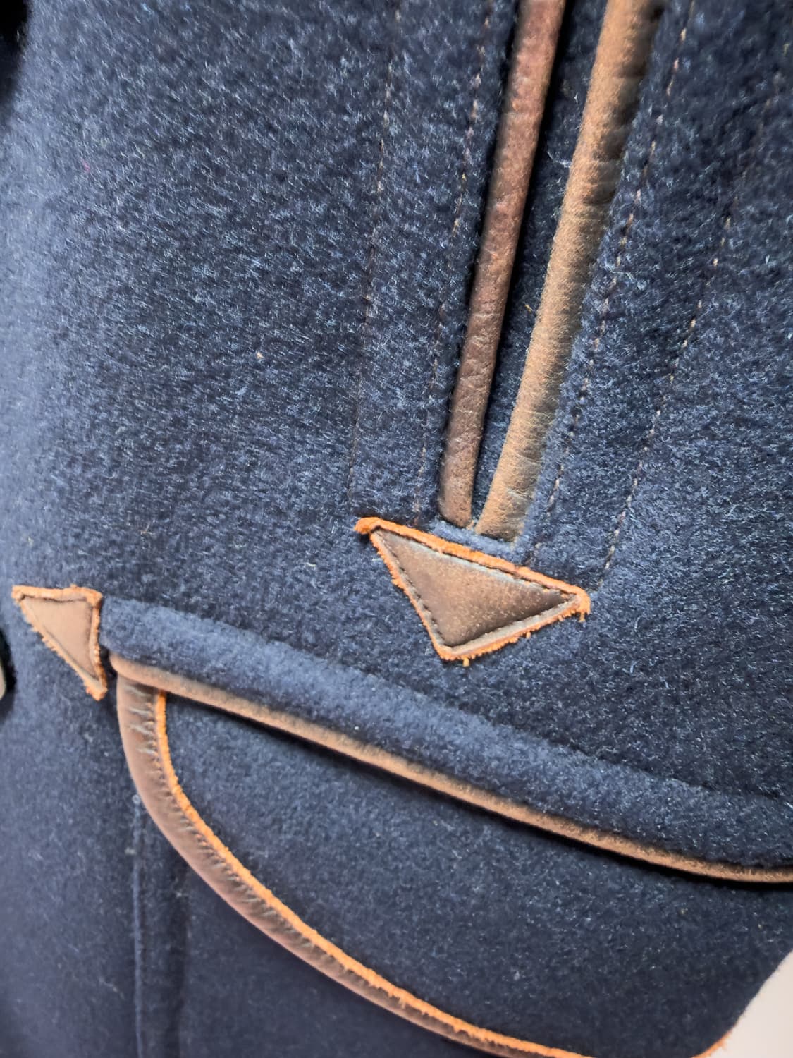 RRL 더블알엘 레더트림 피코트 (S) 판매합니다. 상품이미지4